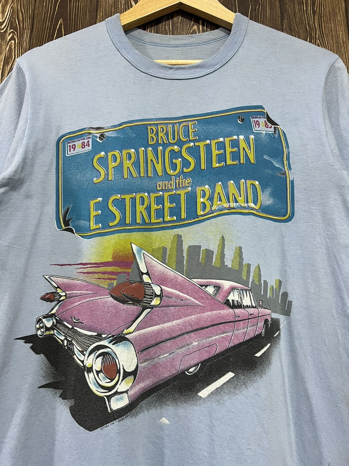 Band Tees × Vintage Vintage 80s Bruce Springsteen & The Streetband Tour Tshirt Size US M / EU 48-50 / 2 - 2 Thumbnail