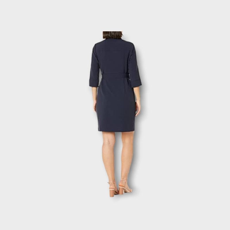 Nordstrom Sharagano | Women's Zip-Front Shirt Dress | Size 6 Size M / US 6-8 / IT 42-44 - 2 Thumbnail