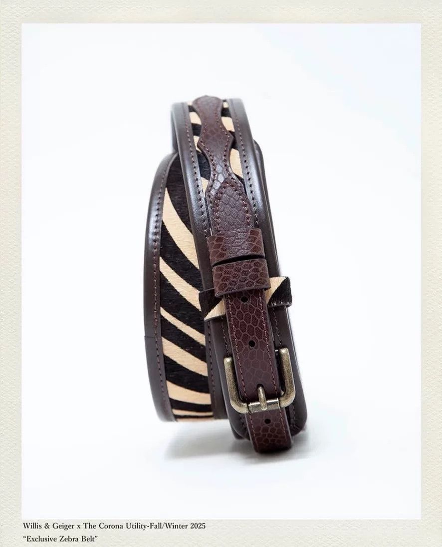 Japanese Brand Corona Utility Zebra Horsehair Belt Size ONE SIZE - 1 Thumbnail