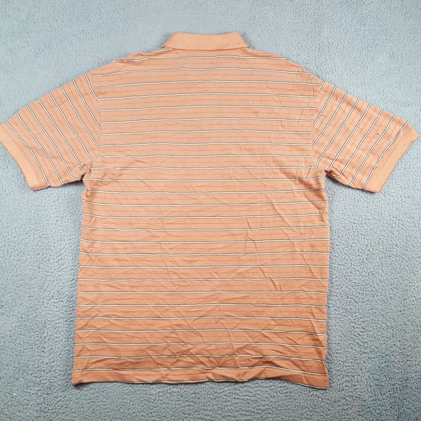 Izod VINTAGE IZOD Polo Shirt Men's XL Orange Striped Preppy Button Collar Shirt Size US XL / EU 56 / 4 - 5 Thumbnail