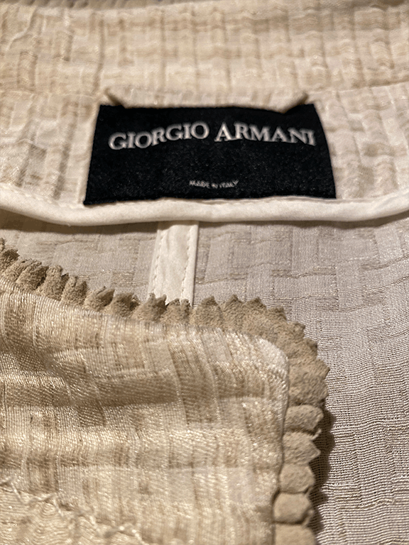 Giorgio Armani Fitted blazer with mini ruffle trim Size M / US 6-8 / IT 42-44 - 6 Thumbnail
