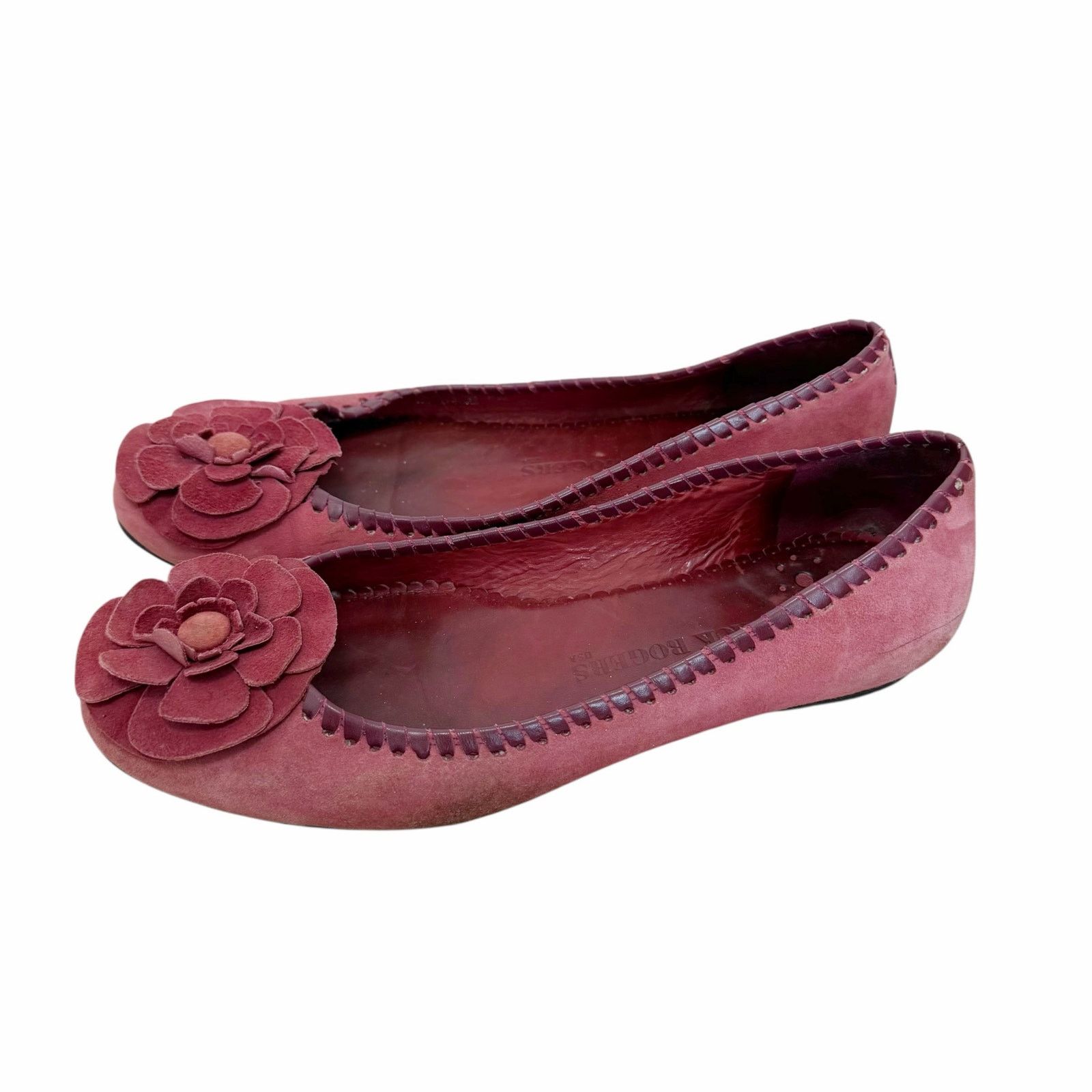 Jack Rogers Jack Rogers Pink Suede Flower Flats Sz 9.5 Size US 9.5 / IT 39.5 - 4 Thumbnail