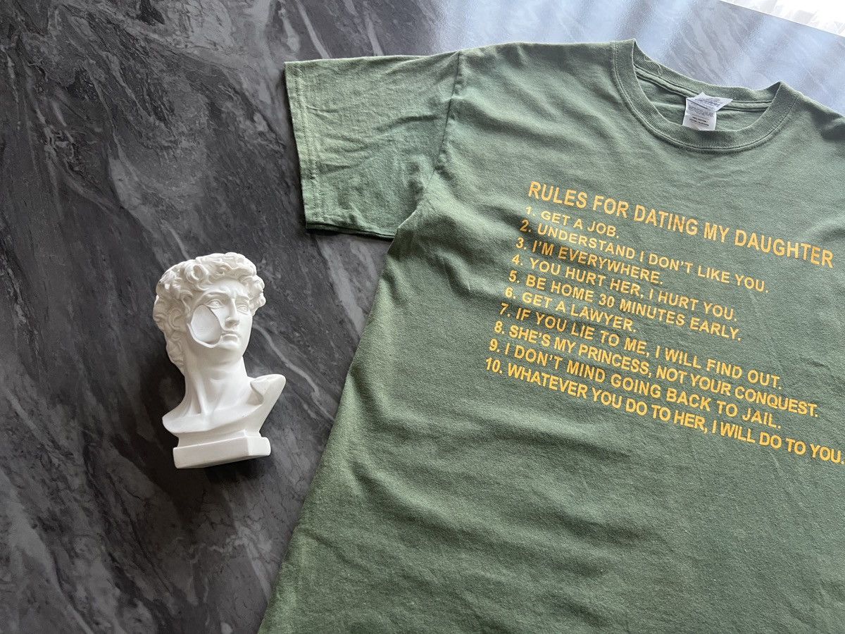 Other × Vintage FONT : Word Rules For Dating My Daughter Size US M / EU 48-50 / 2 - 3 Thumbnail