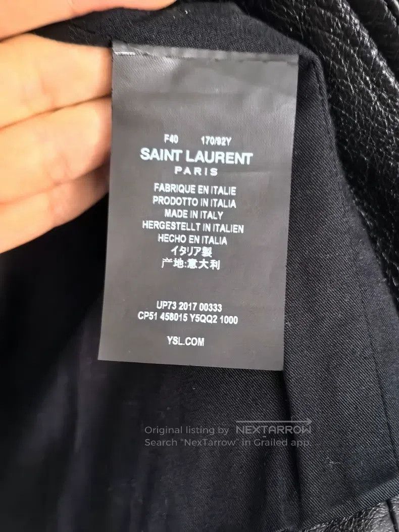 Saint Laurent Paris Saint Laurent Paris Luxury Leather Jacket Size S / US 4 / IT 40 - 8 Thumbnail