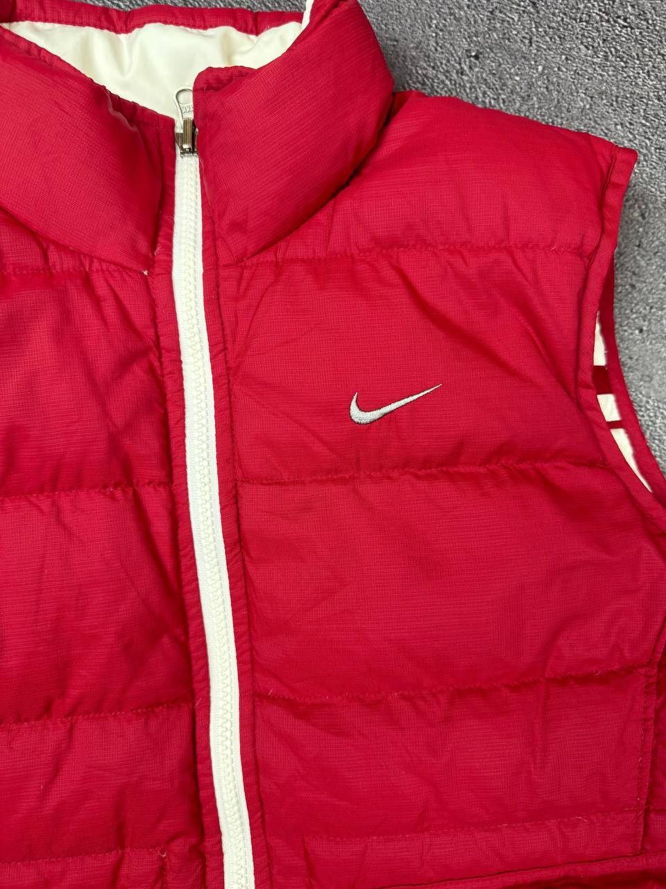 Nike Nike Vintage Reversible Down Puffer Vest Red & White y2k Size S / US 4 / IT 40 - 3 Thumbnail