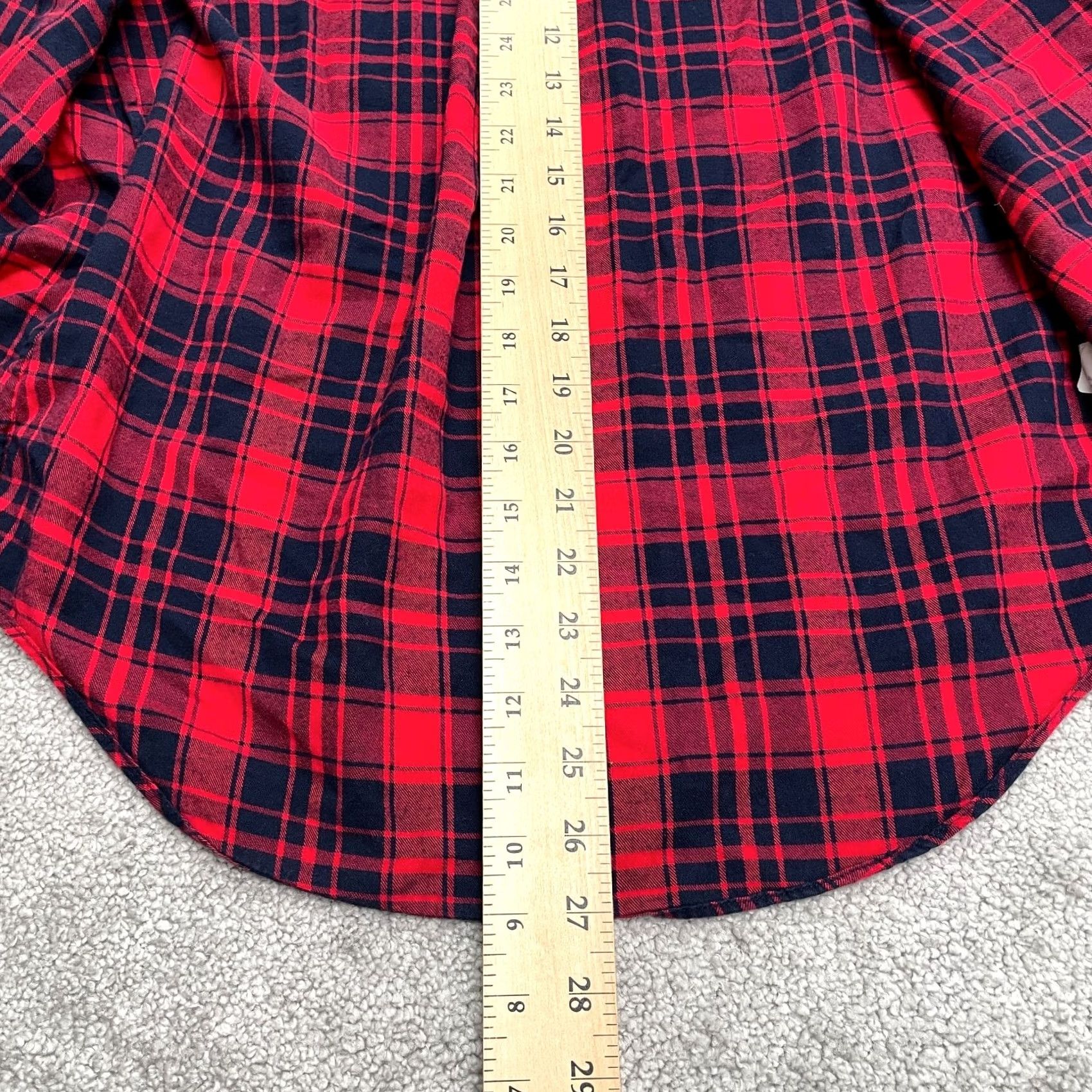 J.Crew J.CREW Boy Fit Flannel Shirt Womens XS Red Blue Plaid Button Down Cotton Casual Shirt Womens XS Plaid Button-Up Shirt Solution Size XS / US 0-2 / IT 36-38 - 6 Thumbnail
