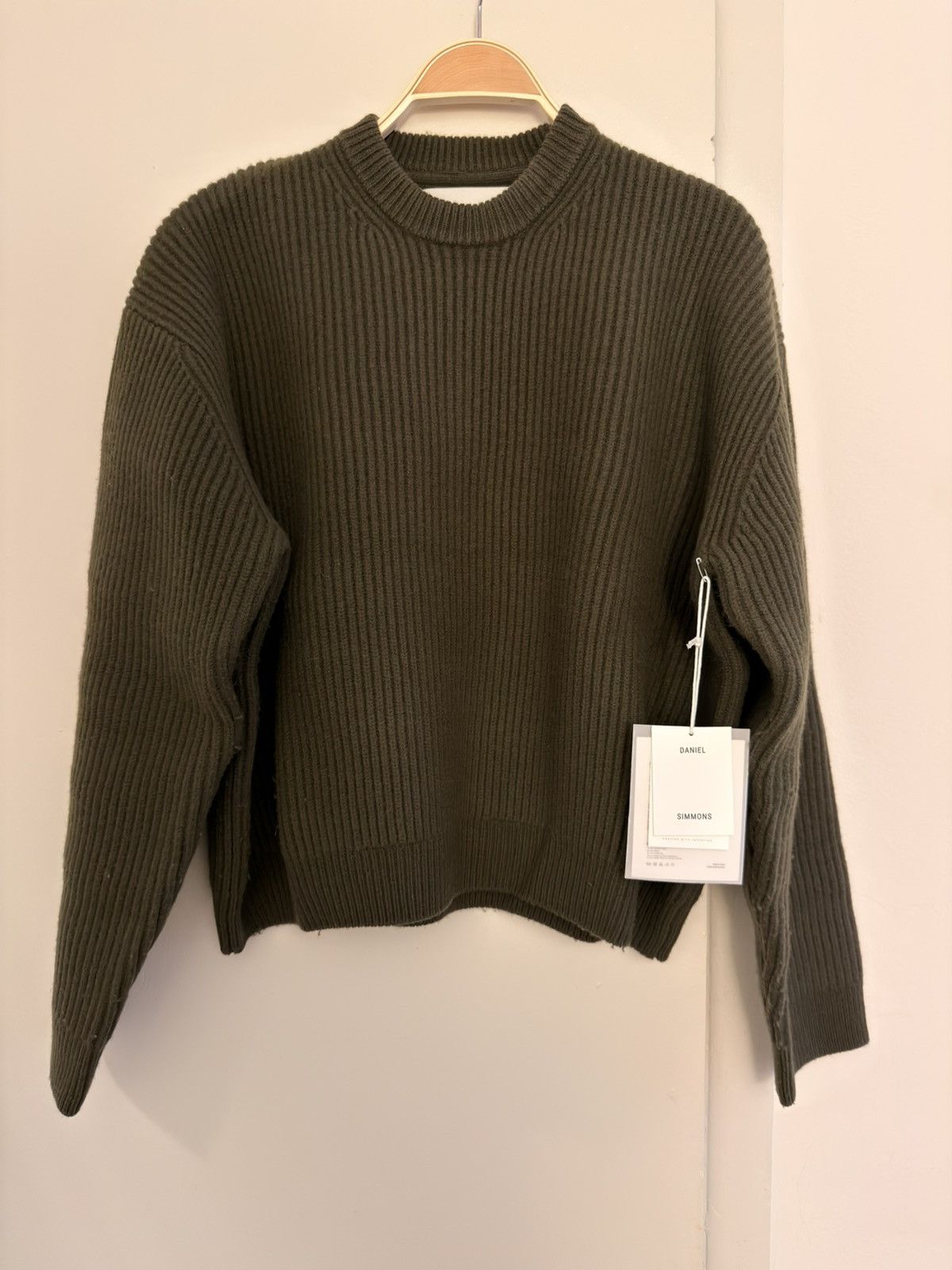 Daniel Simmons Moss Merino Knit Sweater Size US M / EU 48-50 / 2 - 1 Thumbnail