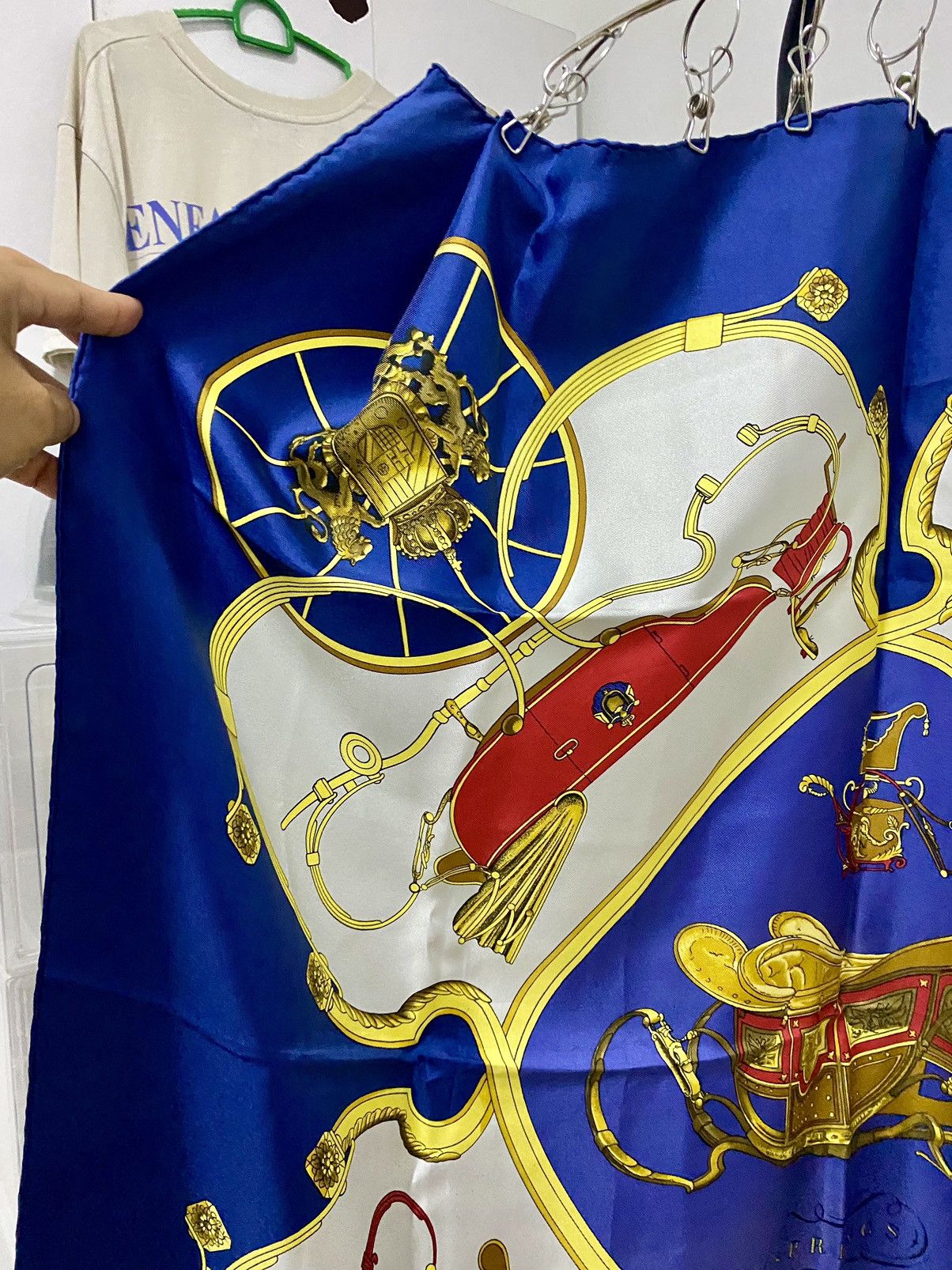 Hermes Hermes Silk Scarf 90, ‘SPRINGS’ Le Laisser by Philipe Ledoux Size ONE SIZE - 4 Thumbnail