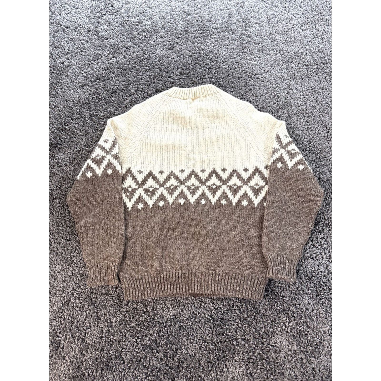 Vintage Rapaki Mahana Women Wool Full Zip Cardigan Sweater Size S Knit Ivory Brown Size S / US 4 / IT 40 - 5 Thumbnail