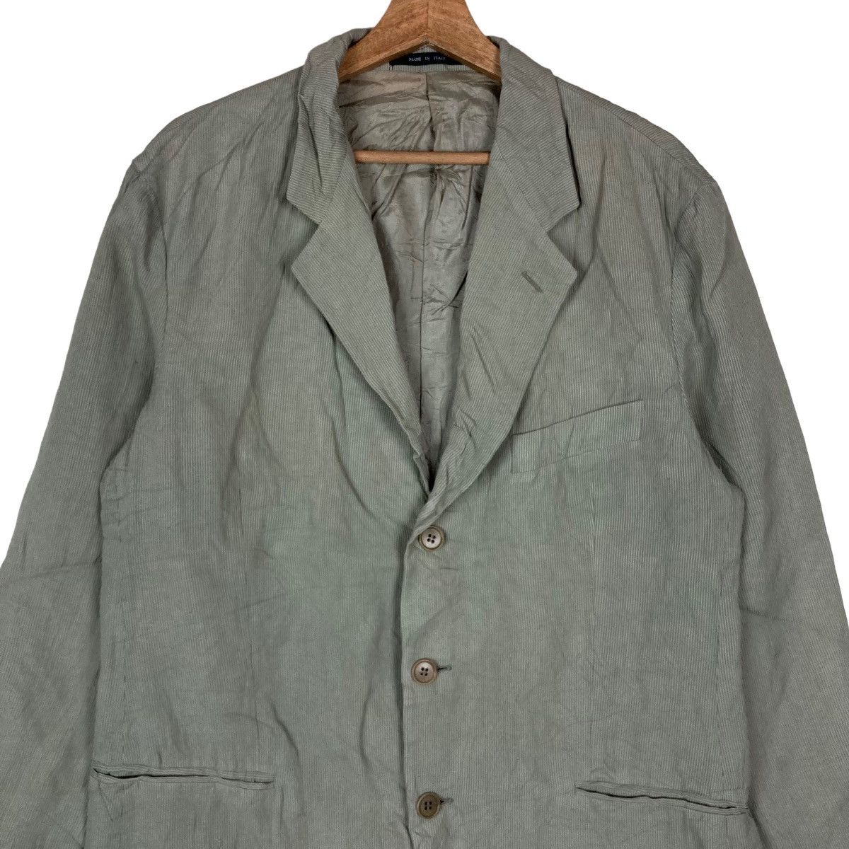 Emporio Armani Vintage Emporio Armani Flat Button Coat Jacket Size US M / EU 48-50 / 2 - 2 Thumbnail