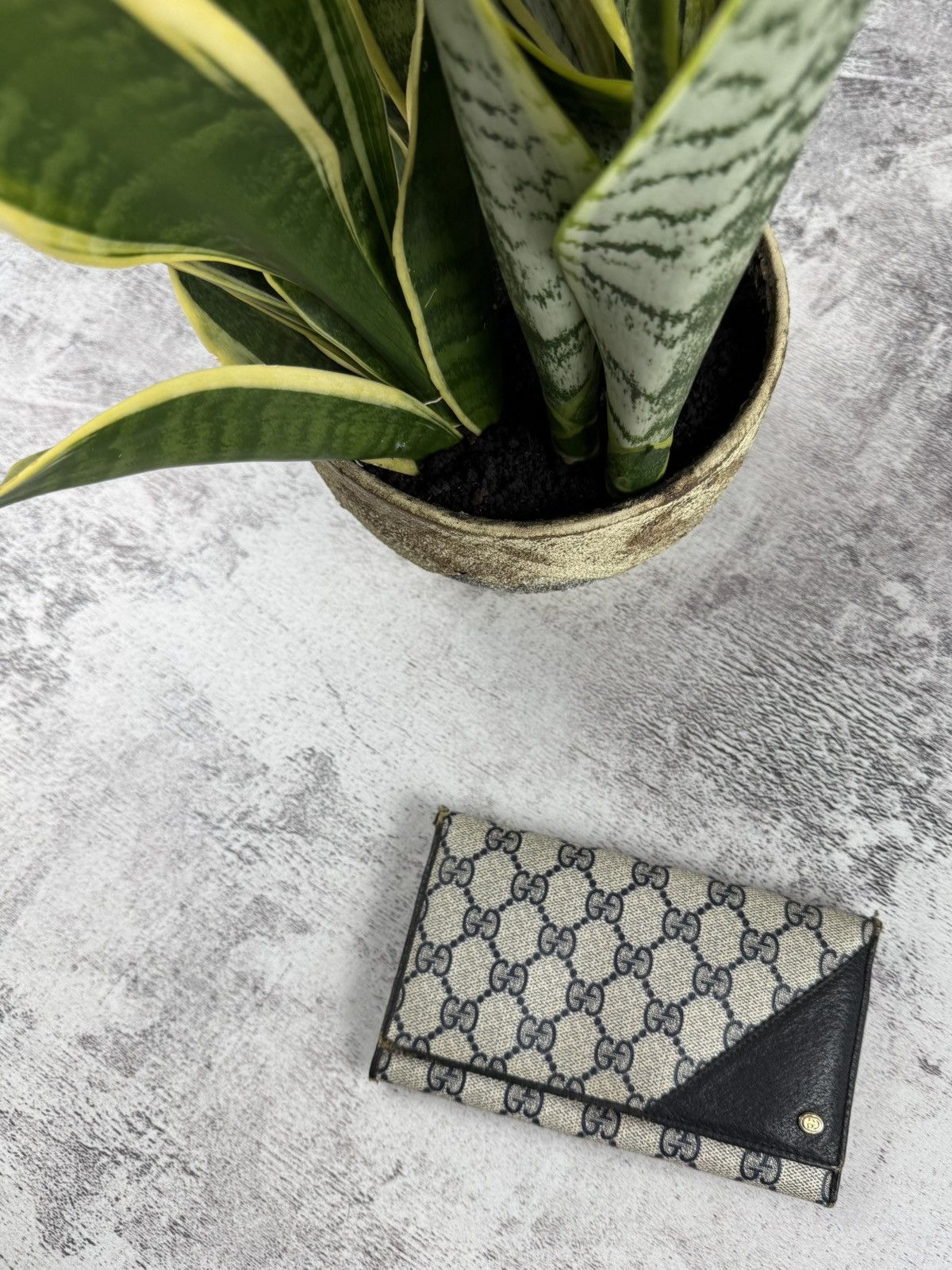 Gucci Gucci GG Canvas Made in Italy Beige Vintage Unisex Authentic Monogram Big Wallet Size ONE SIZE - 1 Thumbnail