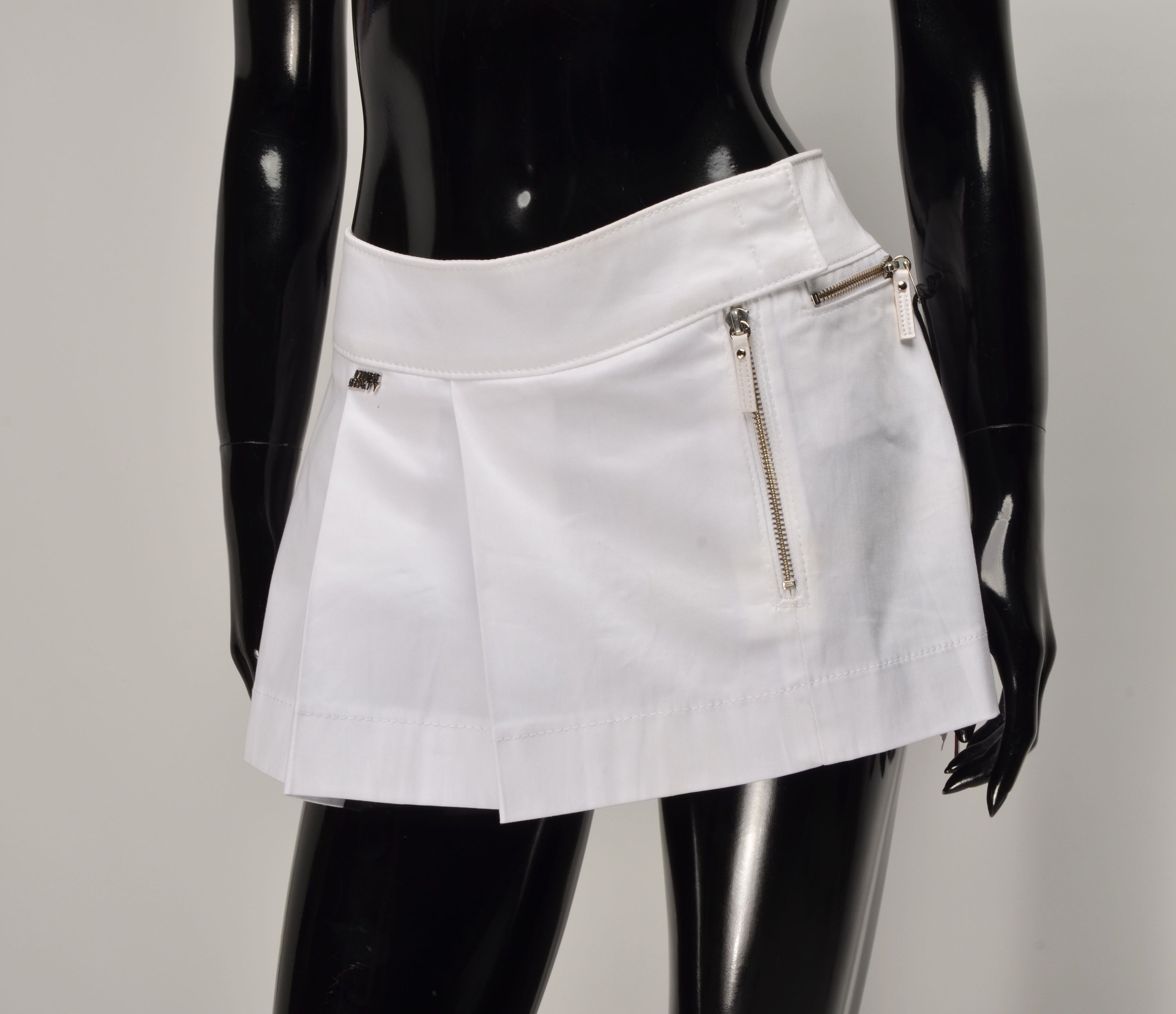 Miss Sixty × Vintage Miss Sixty Y2K Hot White Micro Skirt with Pants Skort Size 32" / US 10 / IT 46 - 2 Thumbnail