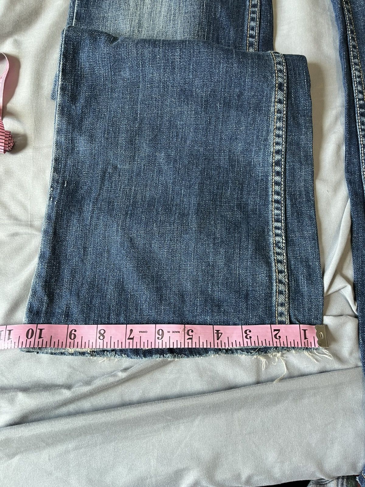 Other Y2K Mossimo Bootcut Jeans Distressed Hem (Sz 13) Size 34" / US 12 / IT 48 - 6 Thumbnail