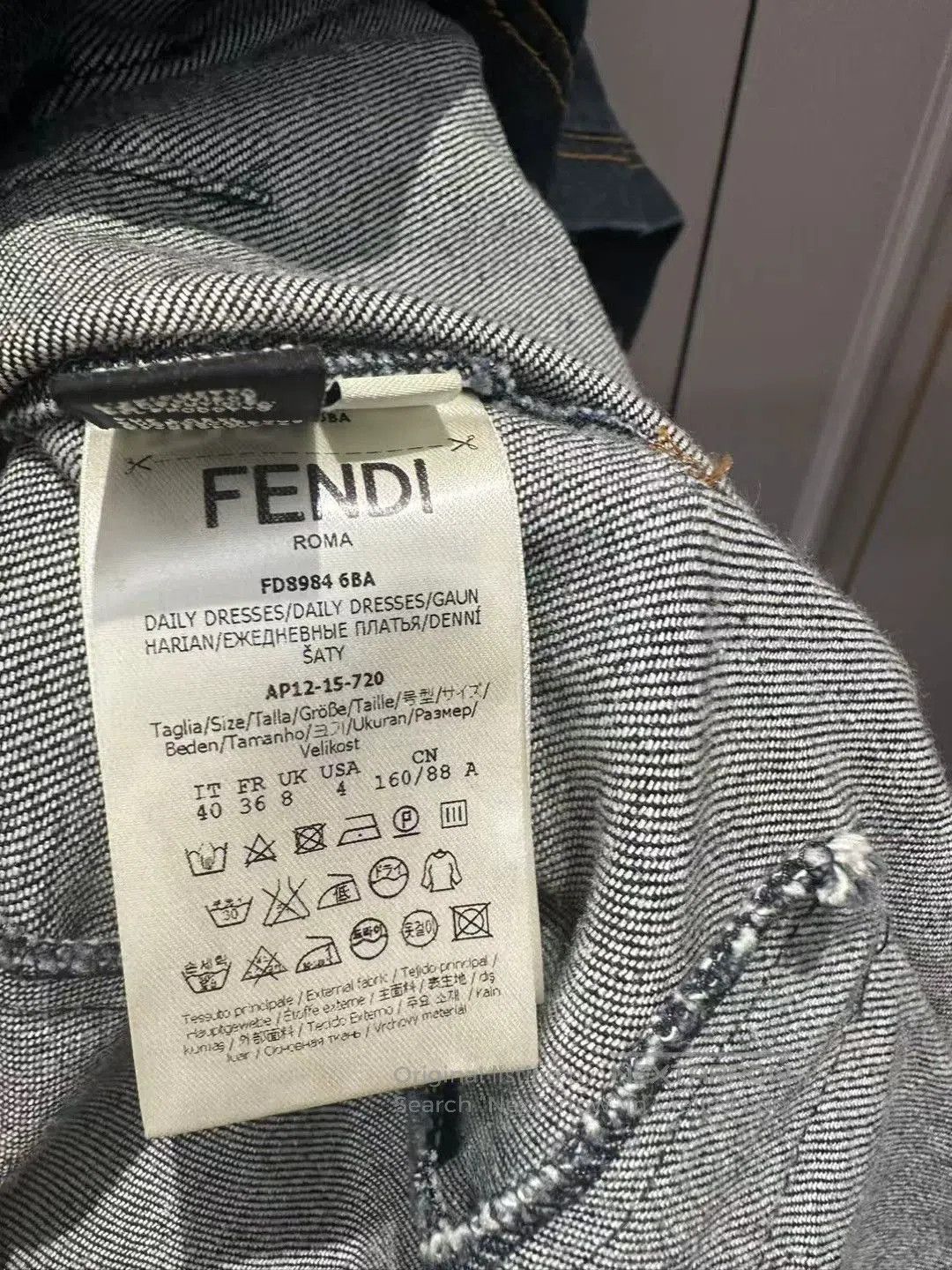 Fendi fendi denim dress with stylish cutouts. Size US 26 / EU 42 - 5 Thumbnail