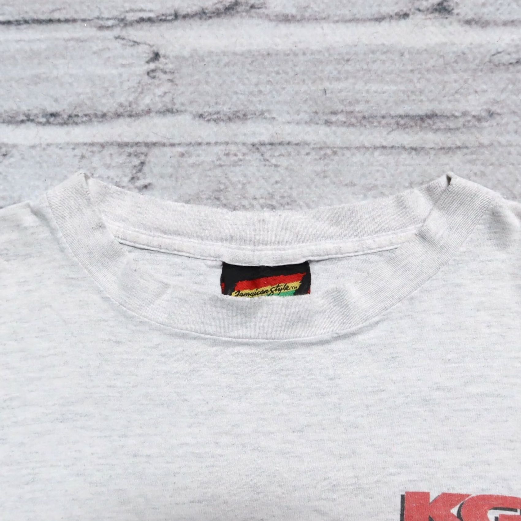 Vintage VINTAGE KGB Jamaican Style Tshirt X-Large Heather Grey Mens 90s Raglan? Size US XL / EU 56 / 4 - 7 Thumbnail