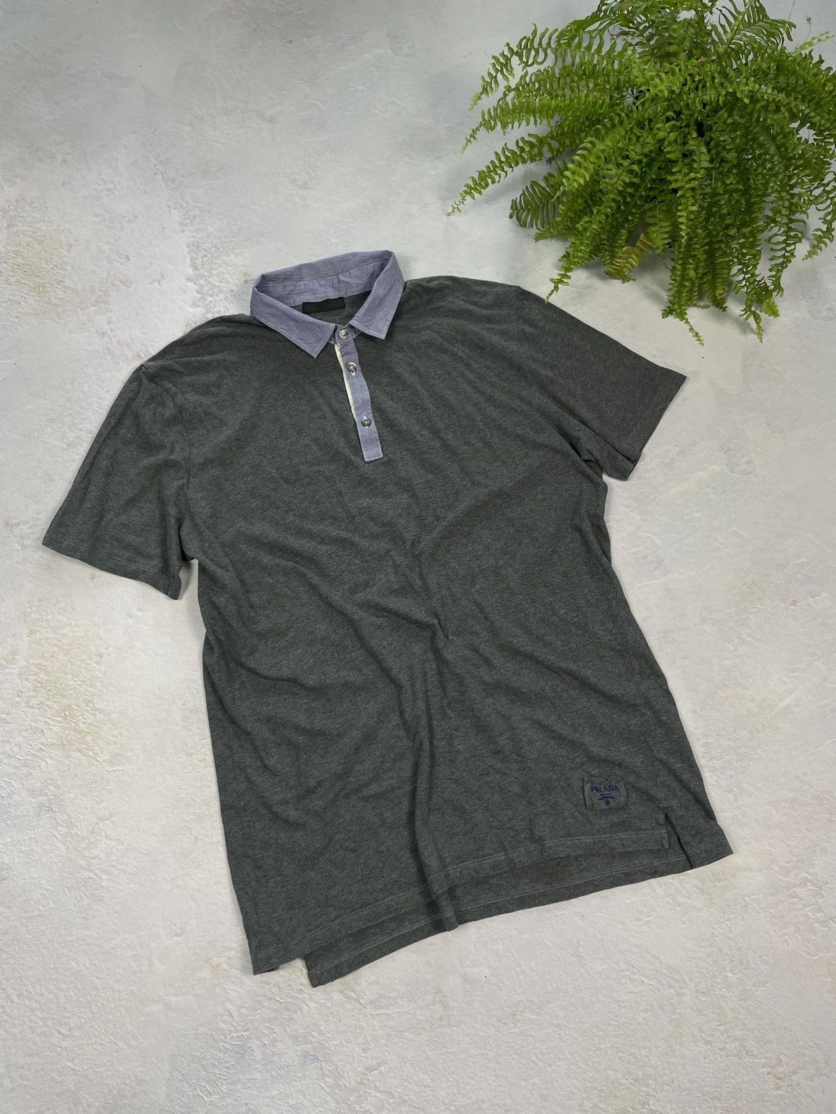 Prada Prada Polo T-Shirt Logo Basic Size US XL / EU 56 / 4 - 2 Thumbnail