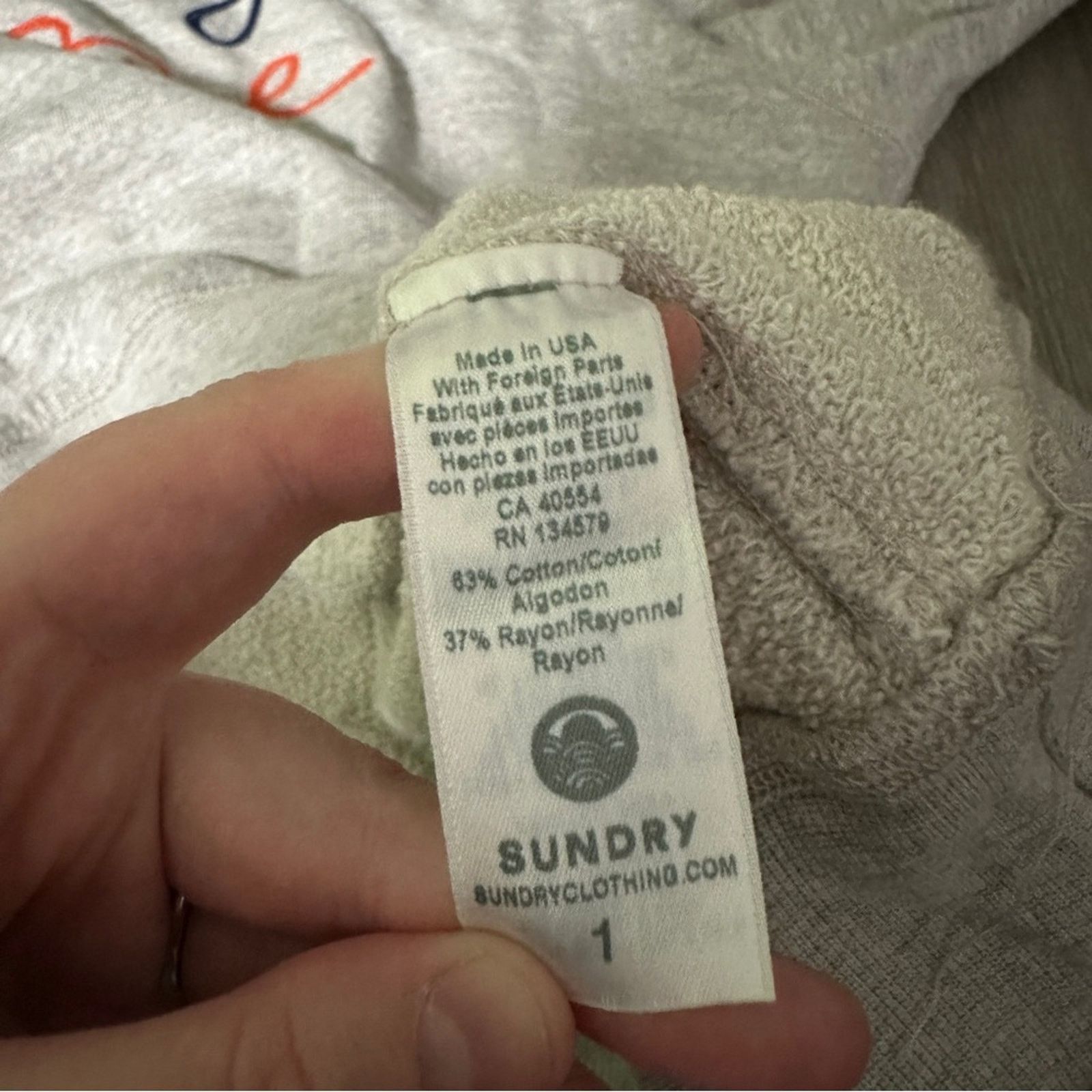 Sundry Sundry Gray Hang Loose Long Sleeve Crewneck Sweater Sz 1 (S) Size S / US 4 / IT 40 - 7 Thumbnail