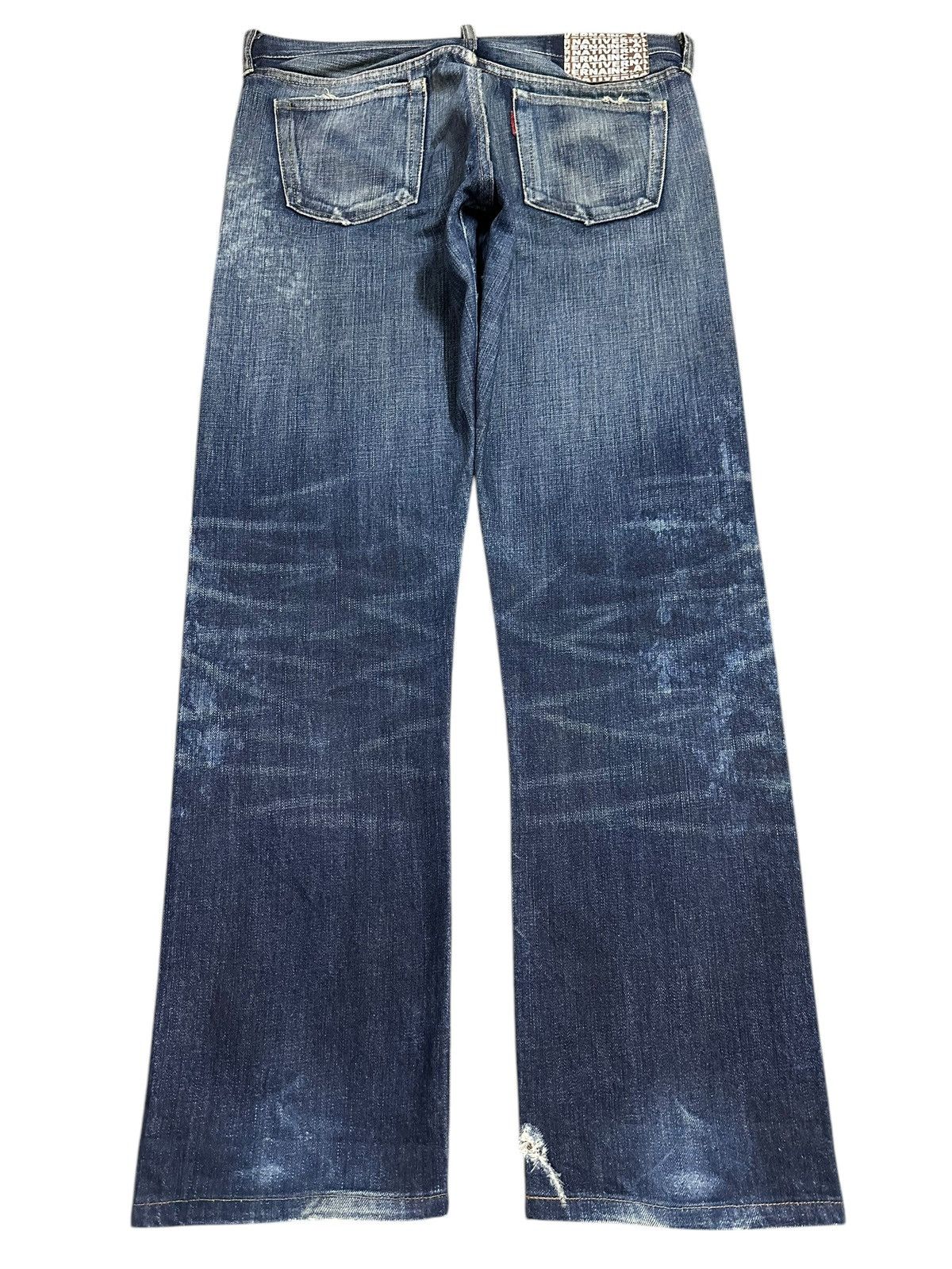Japanese Brand Vintage Japanese Brand Blue Faded Wash Distressed Jeans Size US 32 / EU 48 - 2 Thumbnail
