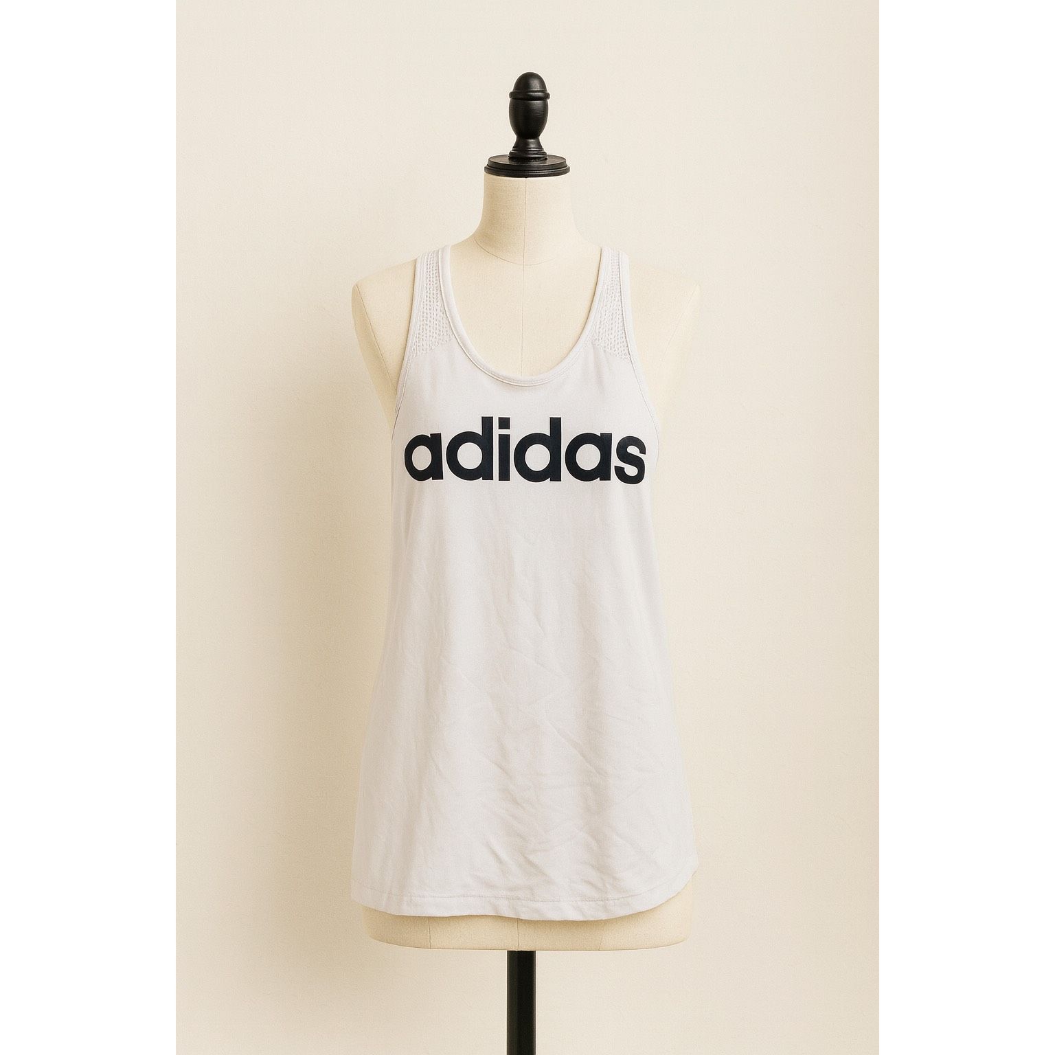 Adidas Adidas White Logo Racerback Tank Top Size M Size M / US 6-8 / IT 42-44 - 1 Thumbnail