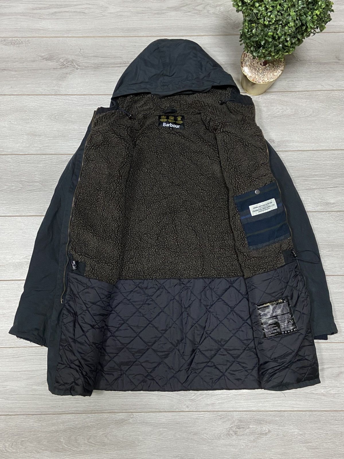 Barbour Barbour Oakum Wax Jacket Navy Waxed Cotton England Style Size US XL / EU 56 / 4 - 8 Thumbnail