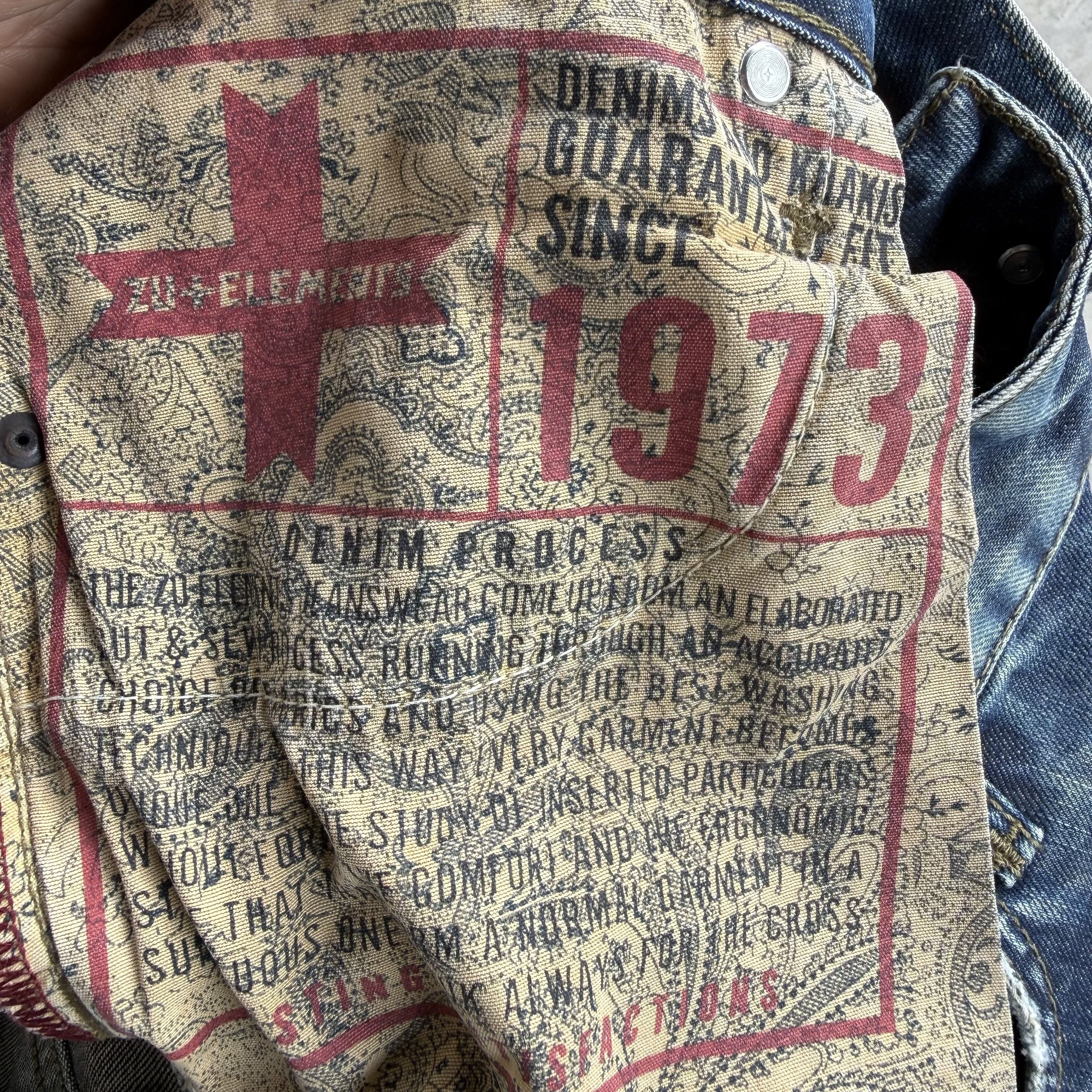Japanese Brand W34 Vintage Zuelements Faded Rusty Ripped Denim Pants Size US 34 / EU 50 - 14 Thumbnail
