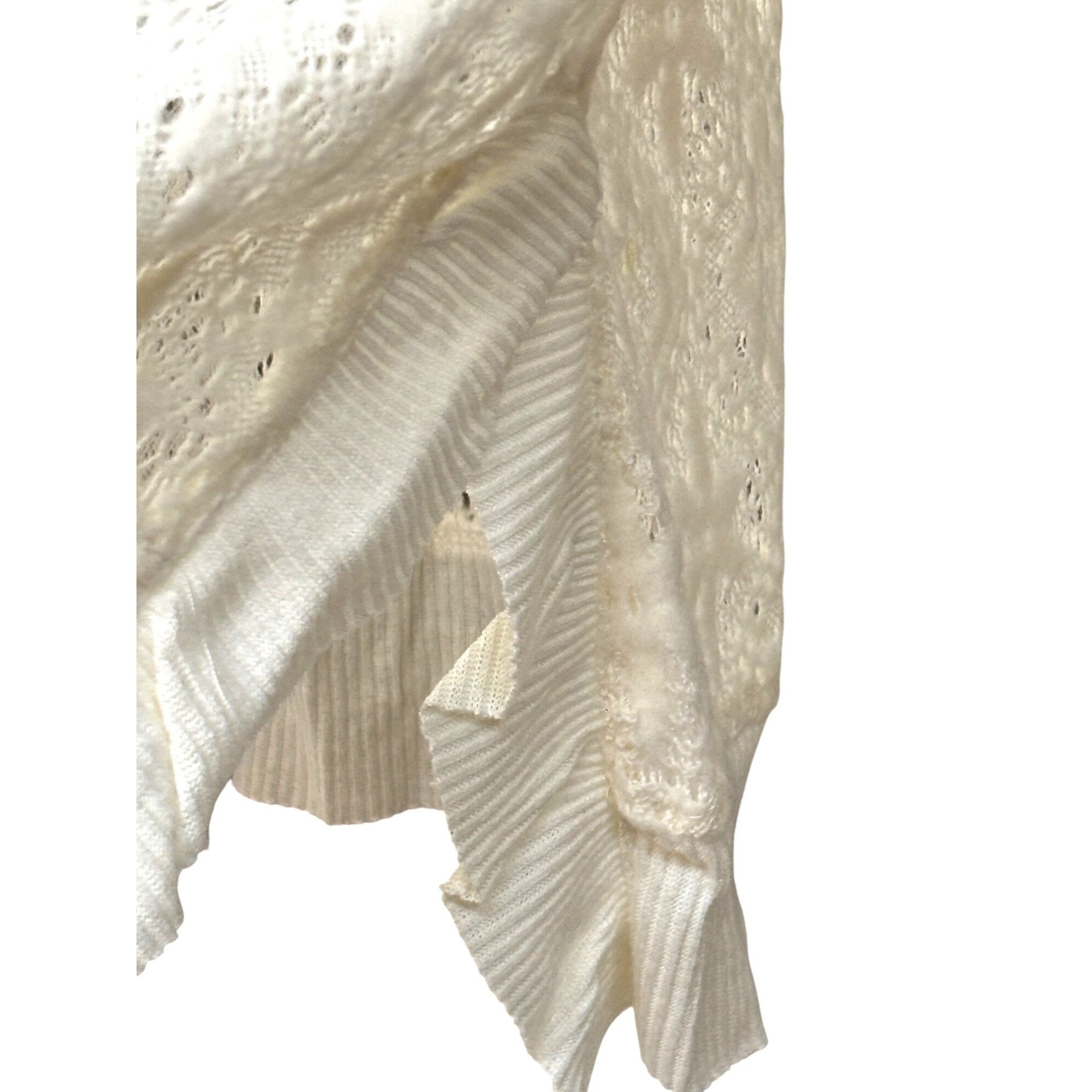 Other American Rag Junior’s Lace Knit Ruffle Hemline Trim Sweater Size L / US 10 / IT 46 - 5 Thumbnail