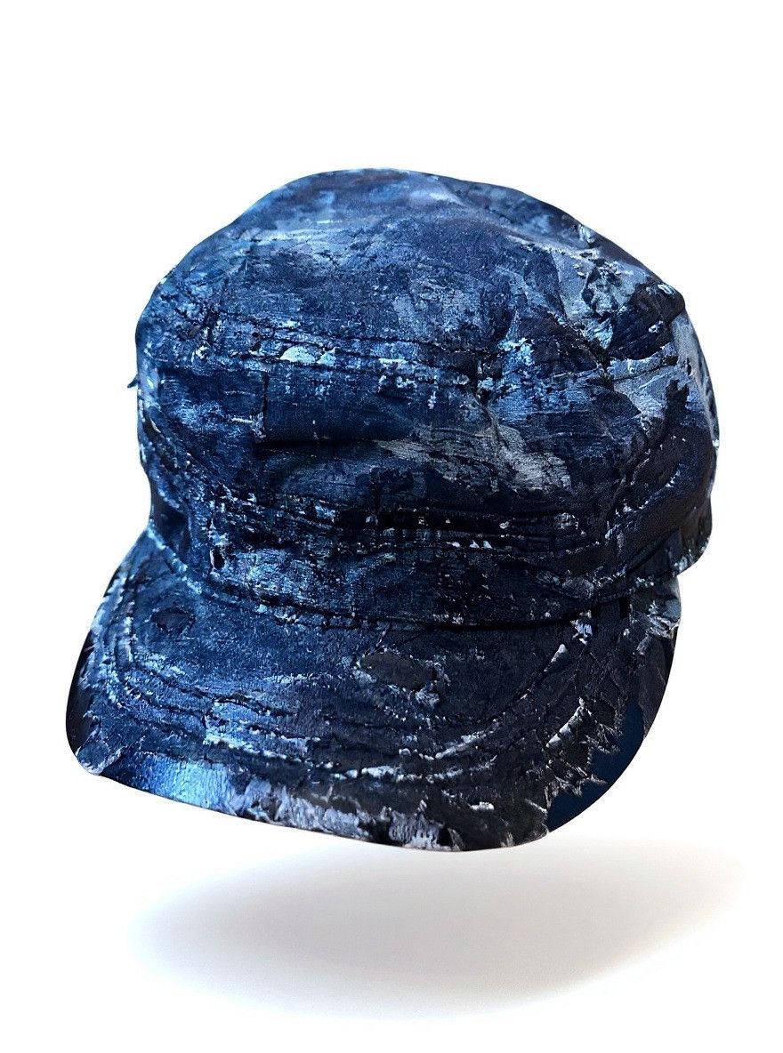 Vintage ASTROBOI* Retro Green Distressed Camouflage Painted Hat Size ONE SIZE - 1 Thumbnail