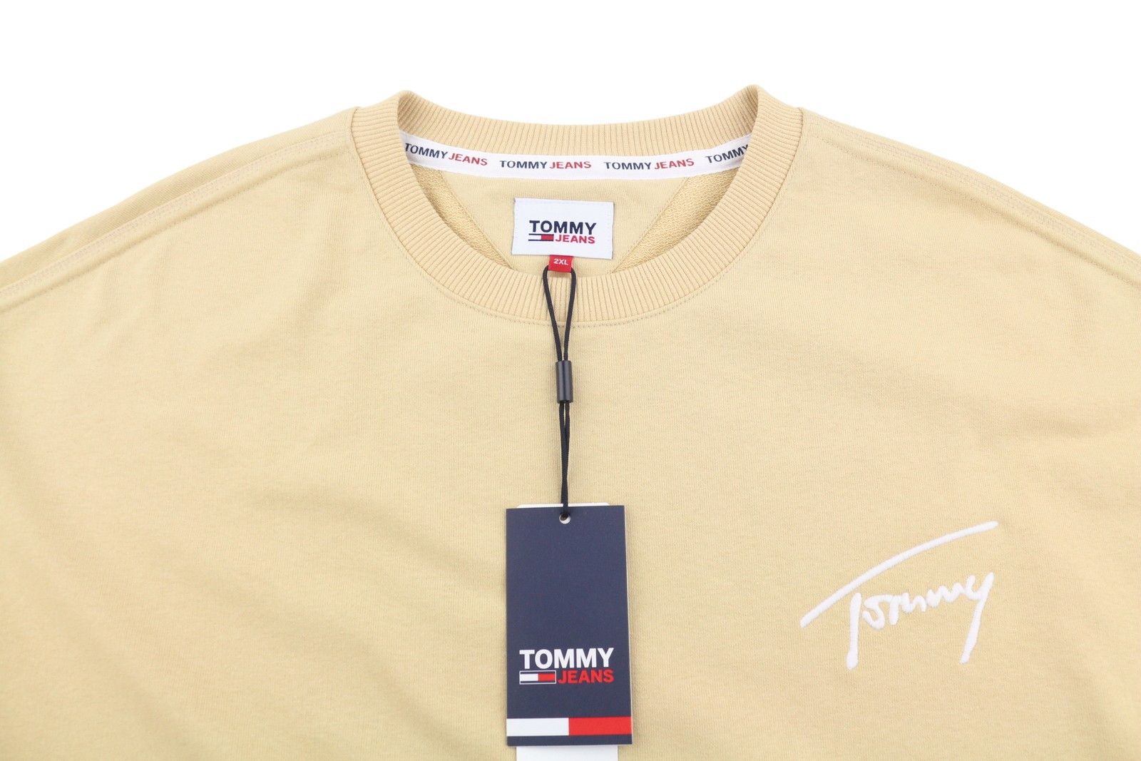 Tommy Hilfiger 2XL Beige Crew Neck Logo Pullover Sweatshirt 87392 Size US XXL / EU 58 / 5 - 5 Thumbnail