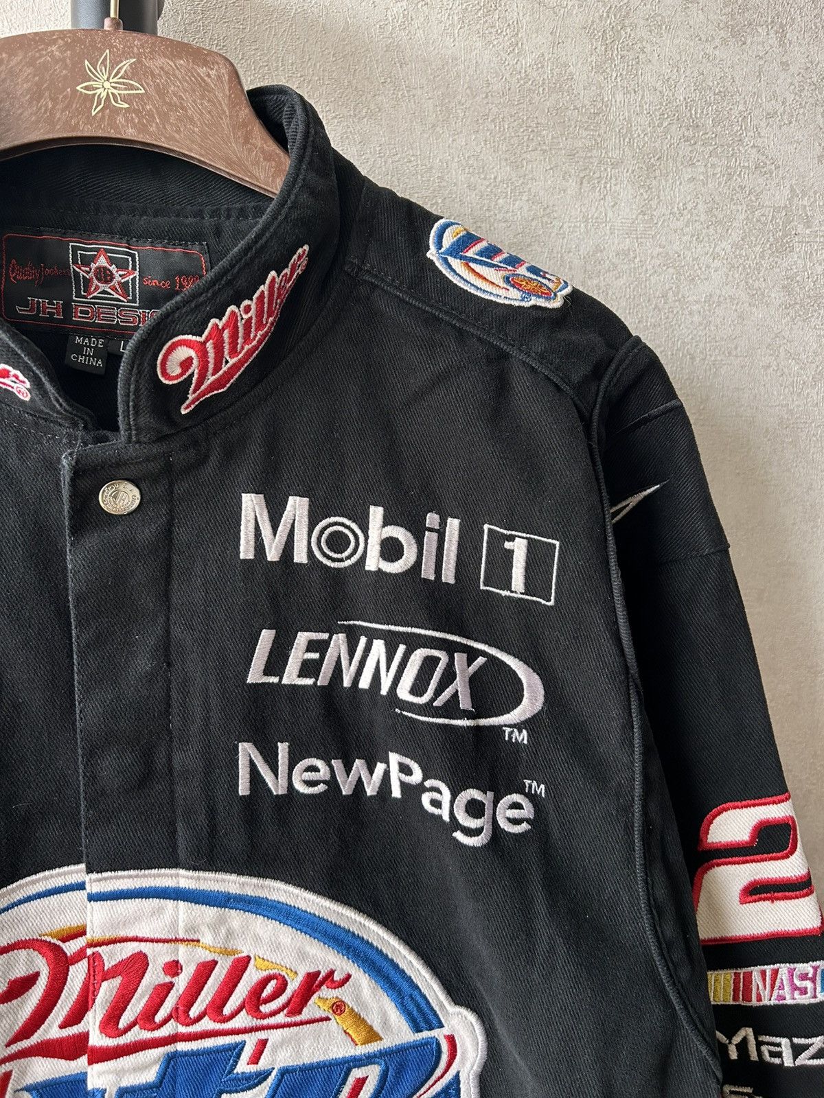 Jeff Hamilton Vintage Jeff Hamilton Miller Lite Promo Nascar Jacket Size US L / EU 52-54 / 3 - 7 Thumbnail