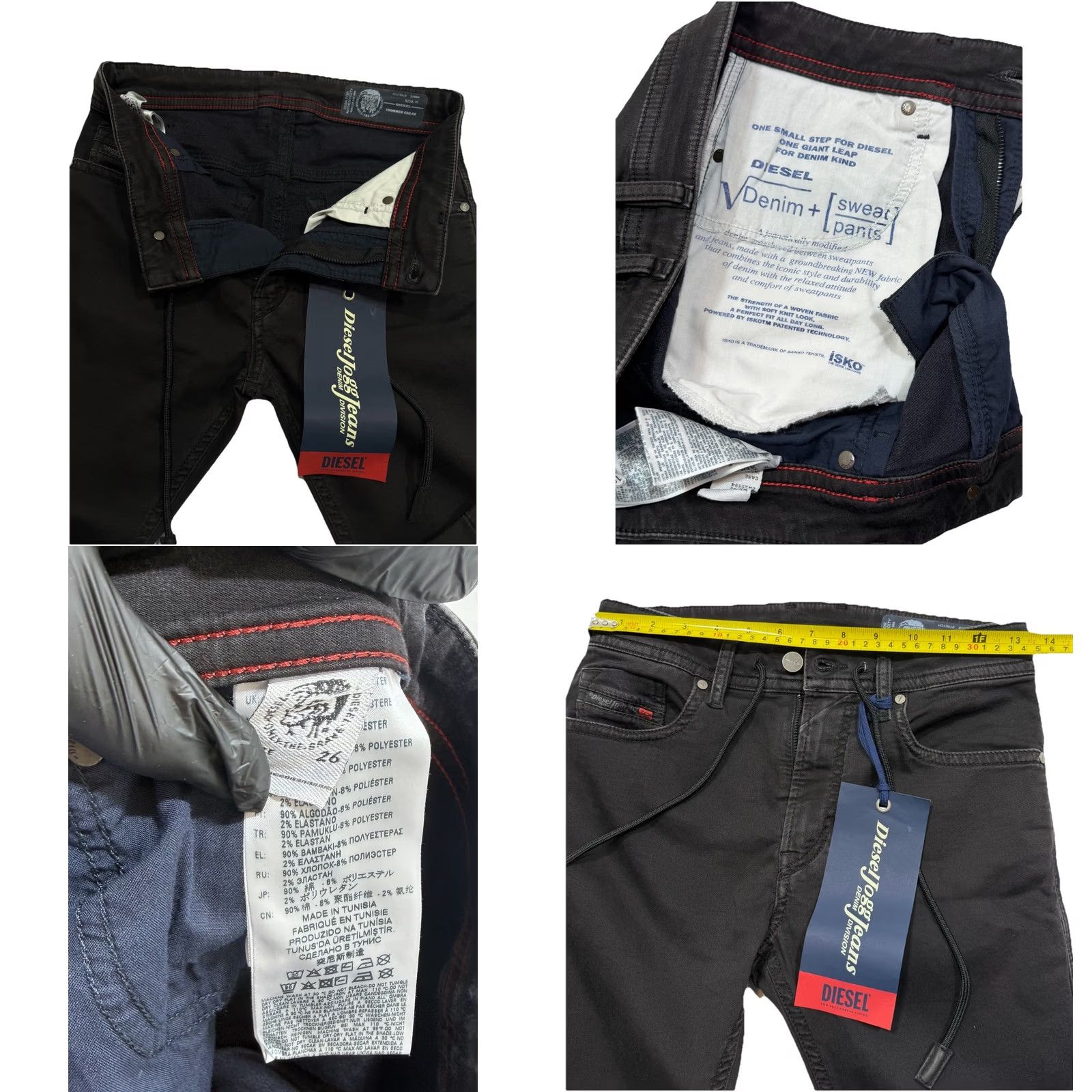 Diesel Diesel Men's Thommer Jogg Jeans Blue Denim Size 26 Slim Fit Jeans Size US 26 / EU 42 - 8 Thumbnail