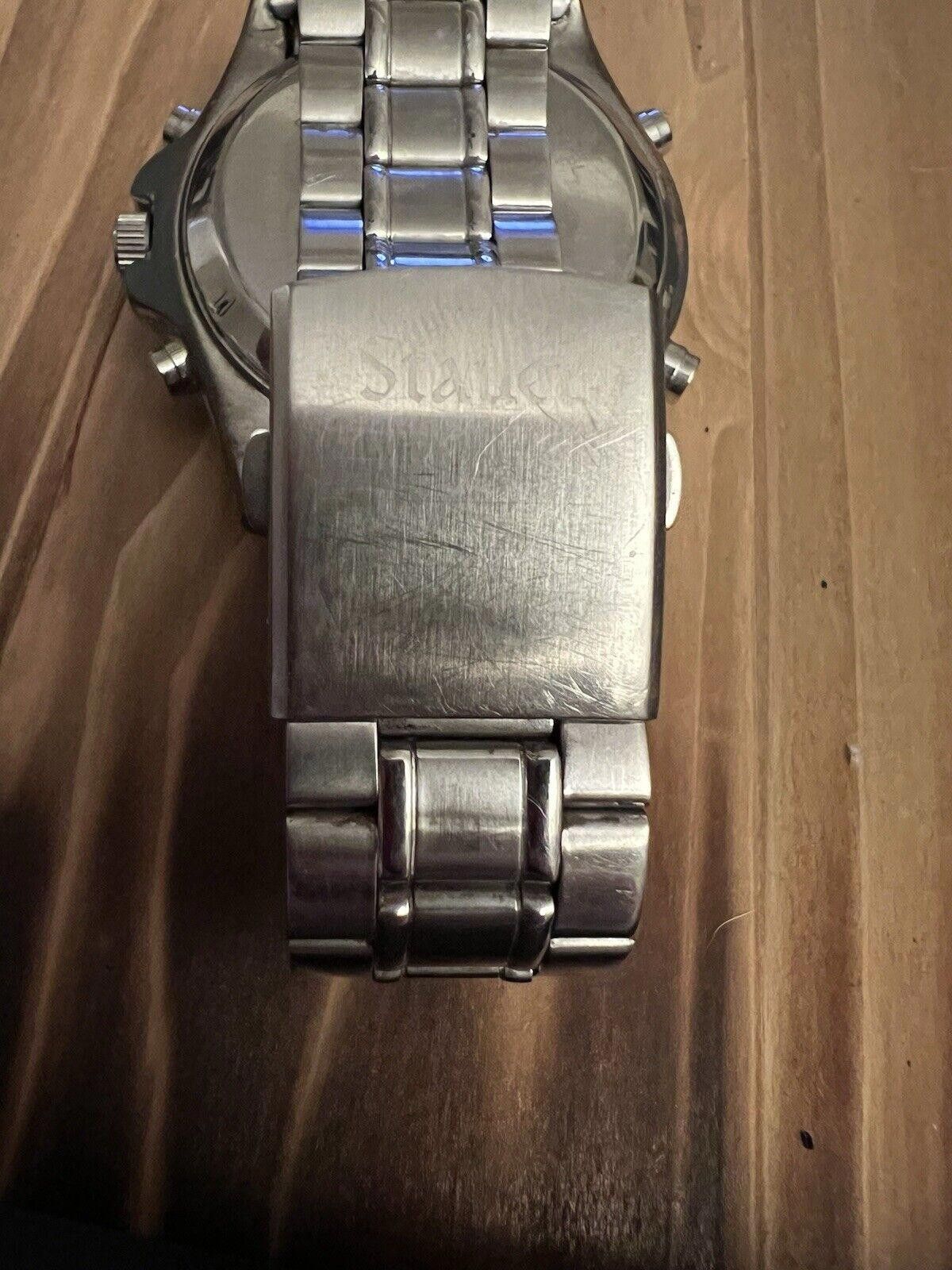Designer Vintage STAUER CHRONOGRAPH mens watch New Battery Size ONE SIZE - 9 Thumbnail