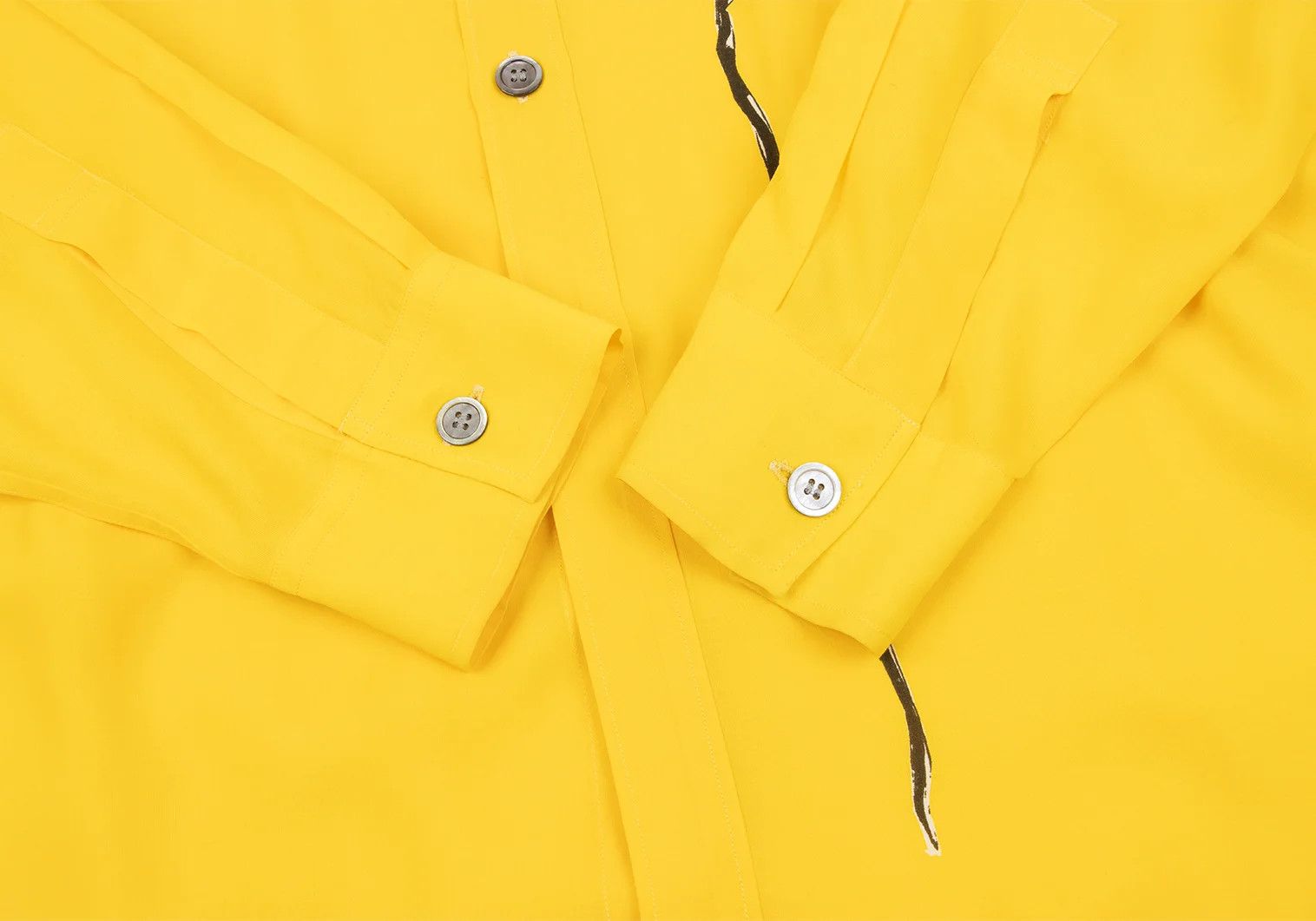 Yohji Yamamoto Yohji Yamamoto Floral Print Rayon Shirt Yellow M Size US M / EU 48-50 / 2 - 8 Thumbnail