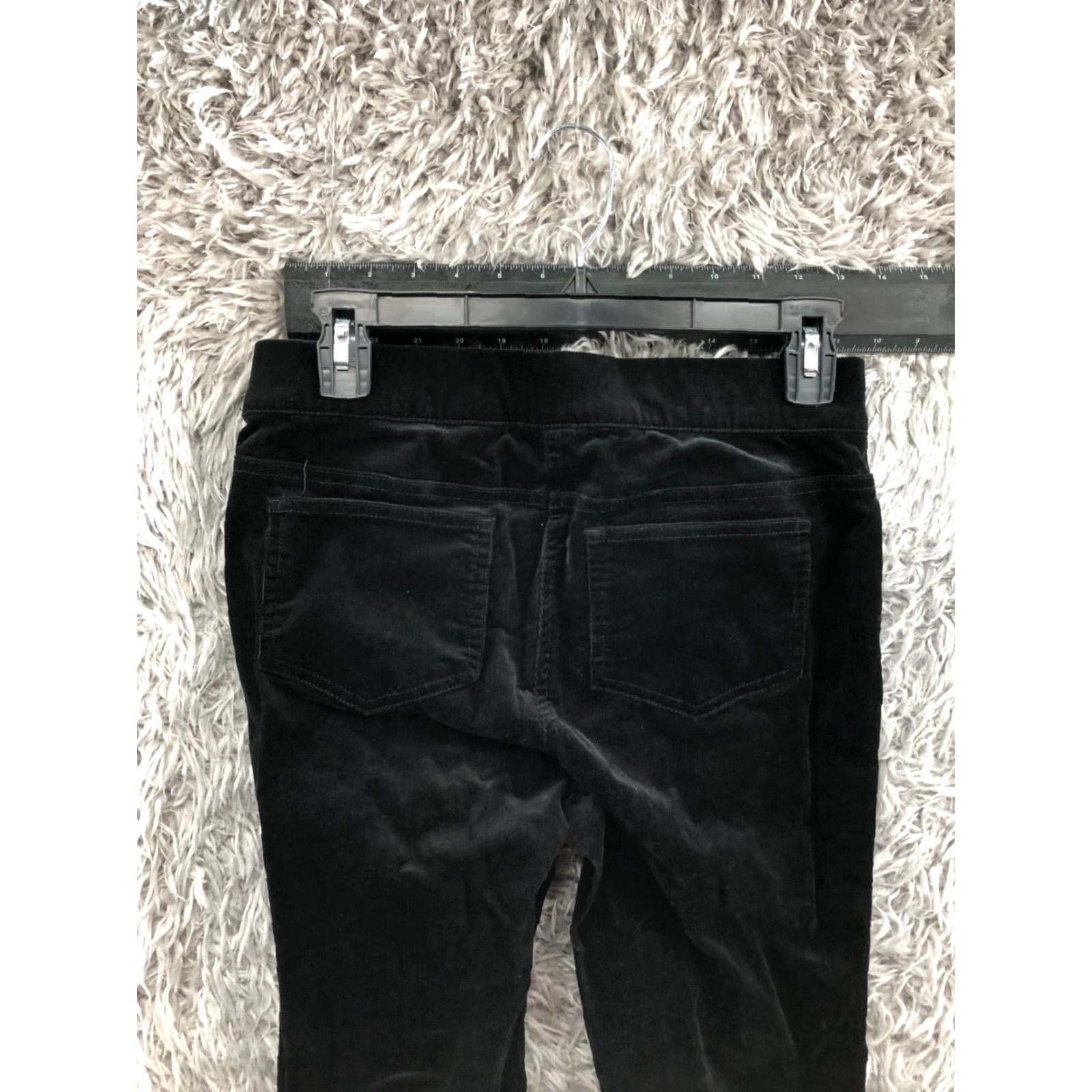 Vintage Rafaella Sport Comfort Pull On Pants Womens 4P Petite Black Straight Leg pants Mid Rise Dress Pants Knit Polyester Flat Front 28W Inseam 29in Size 27" / US 4 / IT 40 - 6 Thumbnail