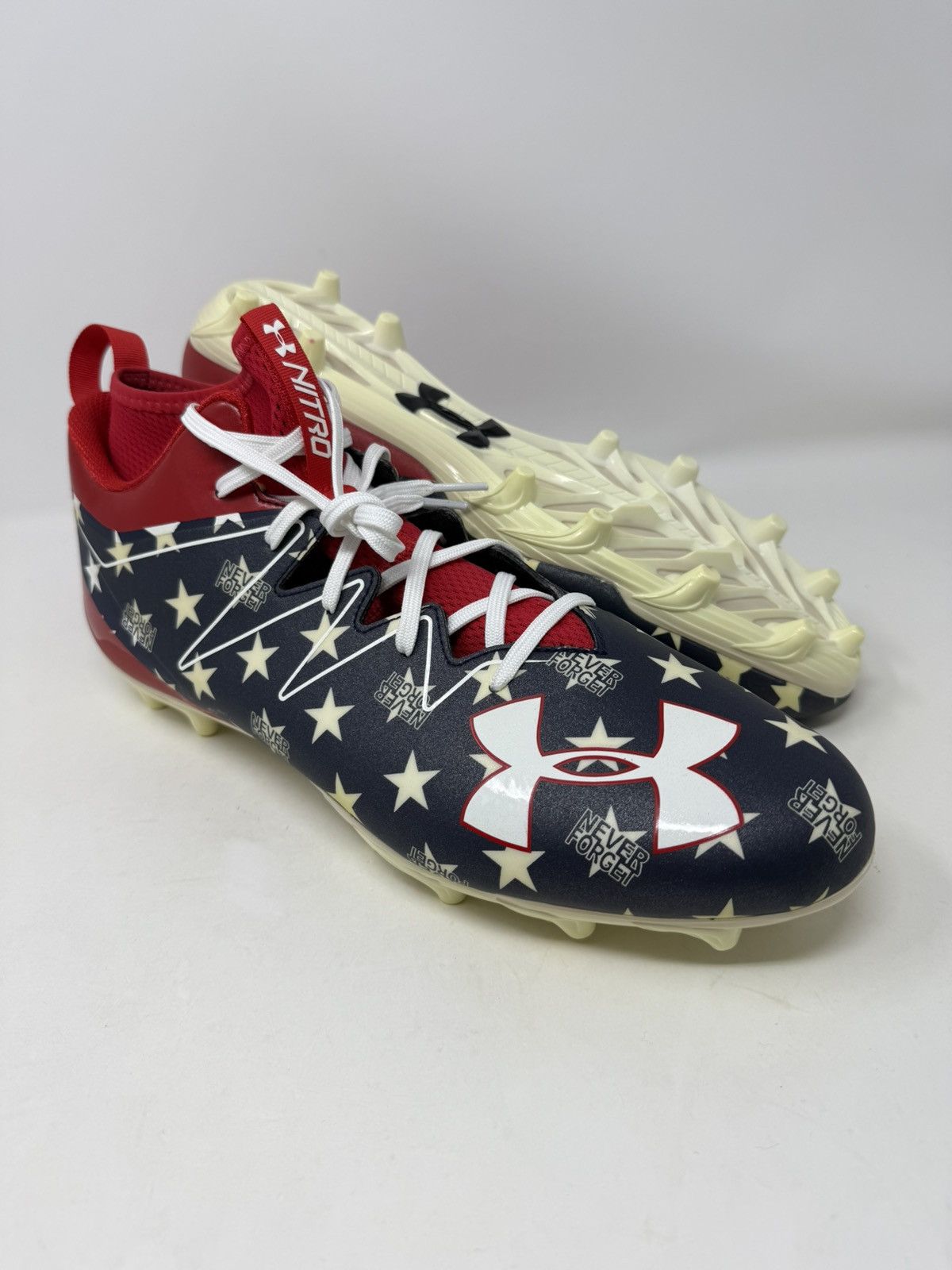 Under Armour Under Armour Nitro Football Cleats Never Forget 1290962-402 Size US 14 / EU 47 - 1 Thumbnail