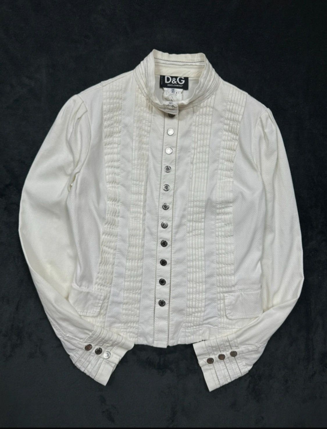 Dolce & Gabbana Vintage 2000s D&G Dolce & Gabbana White Style Retro Jacket Size S / US 4 / IT 40 - 2 Thumbnail