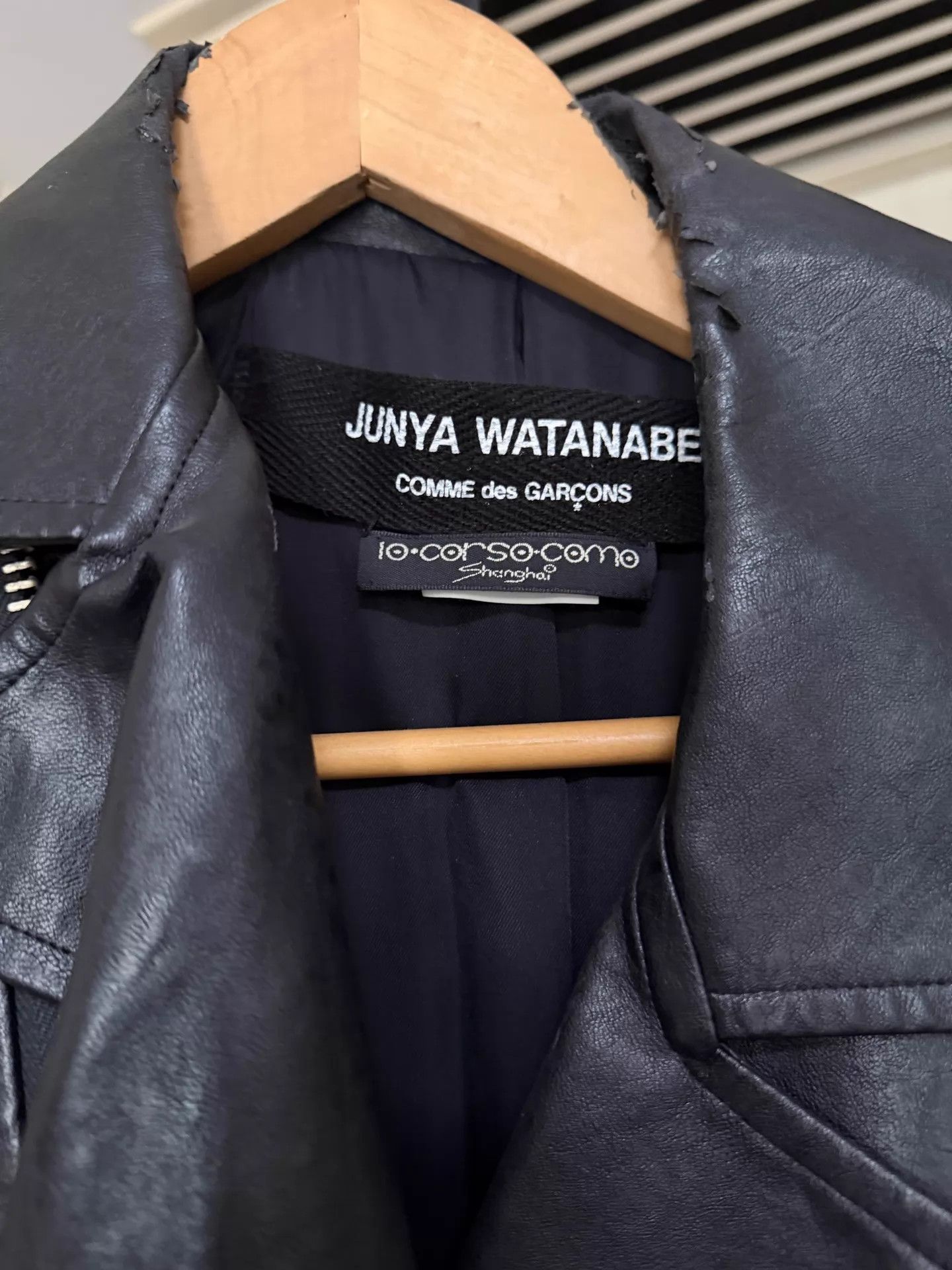 Junya Watanabe Junya Watanabe Check Leather XS Oversized Mermaid Damaged Size US XS / EU 42 / 0 - 2 Thumbnail