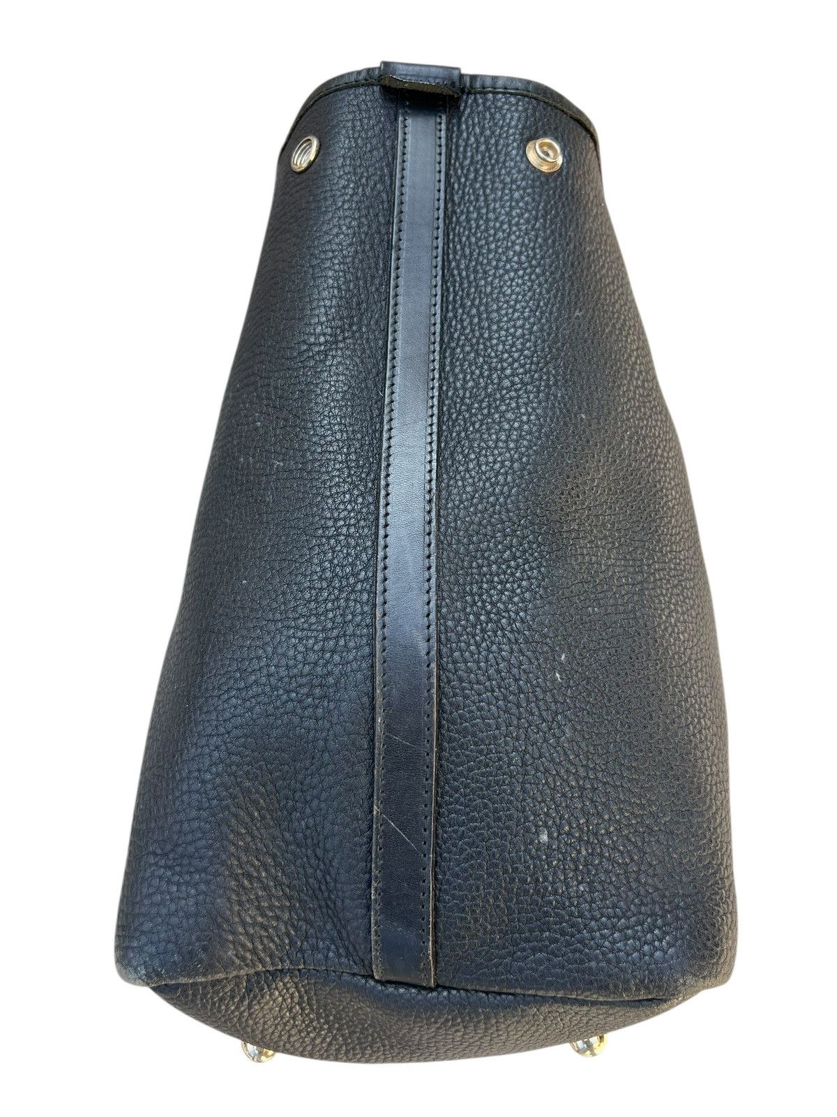 Leather Furbo Design Japan Patina Black Leather Huge Tote Bag Size ONE SIZE - 11 Thumbnail
