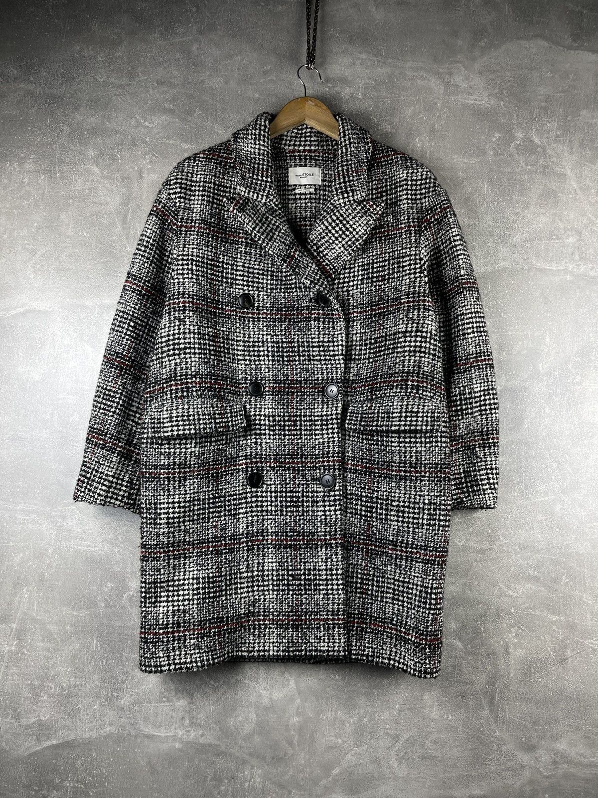 Isabel Marant Etoile Isabel Marant Étoile Tweed Wool Blend Double Breasted Coat Size S / US 4 / IT 40 - 1 Thumbnail