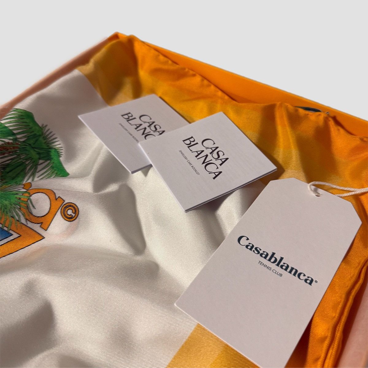 Casablanca Casablanca Silk Twill Palm Springs Scarf Orange Size ONE SIZE - 8 Thumbnail
