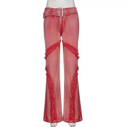 Other Vintage Washed Raw Edge Fashion High Waist Casual Trousers Size US 30 / EU 46 - 4 Thumbnail