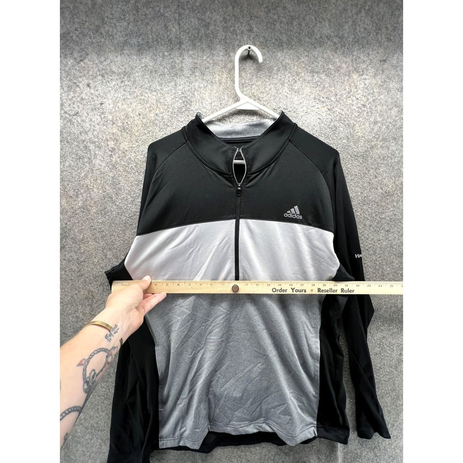 Adidas Adidas Pullover Mens L Gray 1/4 Zip Colorblock Hampton Hall Golf Shirt Top Size US L / EU 52-54 / 3 - 5 Thumbnail