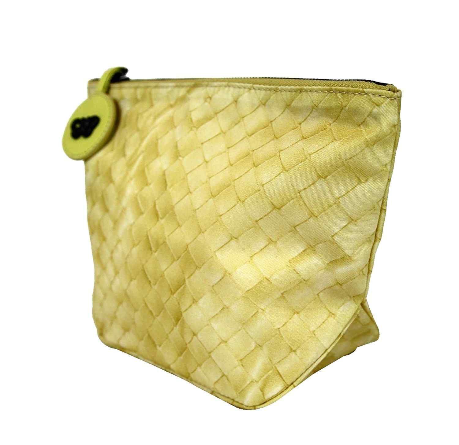 Bottega Veneta Women's Yellow Intrecciolusion Cosmetic Bag