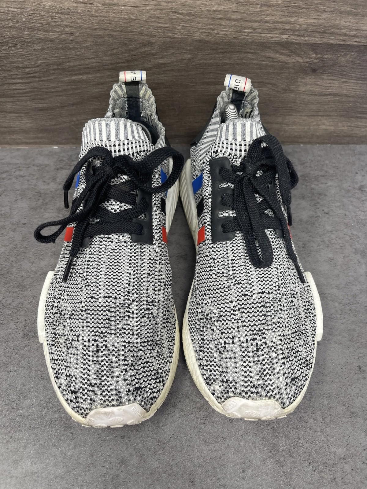 Adidas NMD Primeknit Tri Color Sneakers Mens Size 8 White