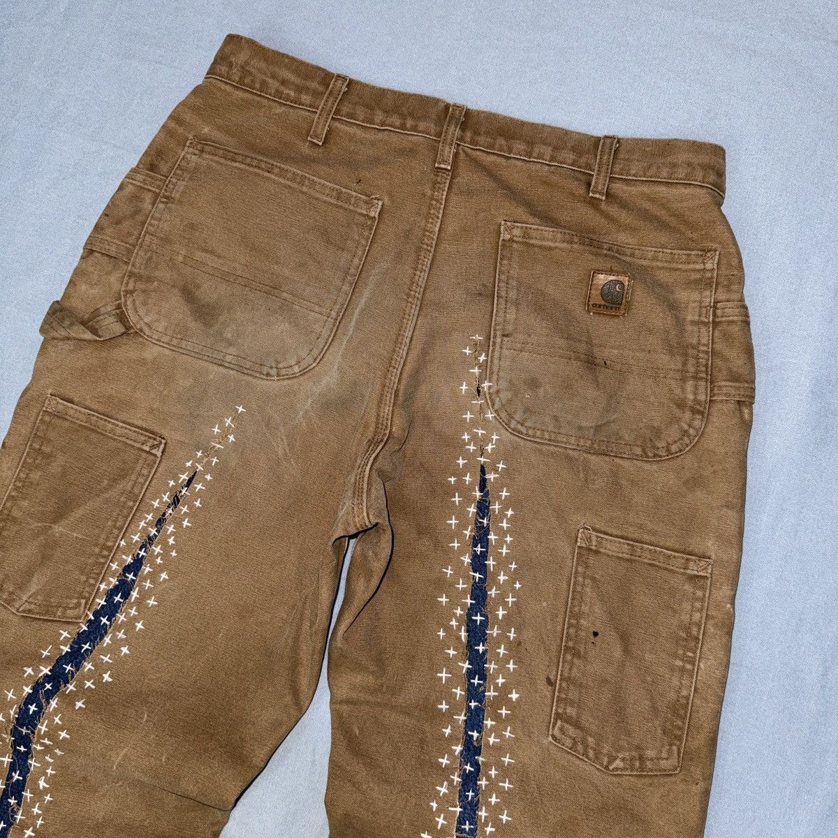 Carhartt Carhartt sashiko embroiderd B194 BRN Double knee denim Size US 34 / EU 50 - 10 Thumbnail