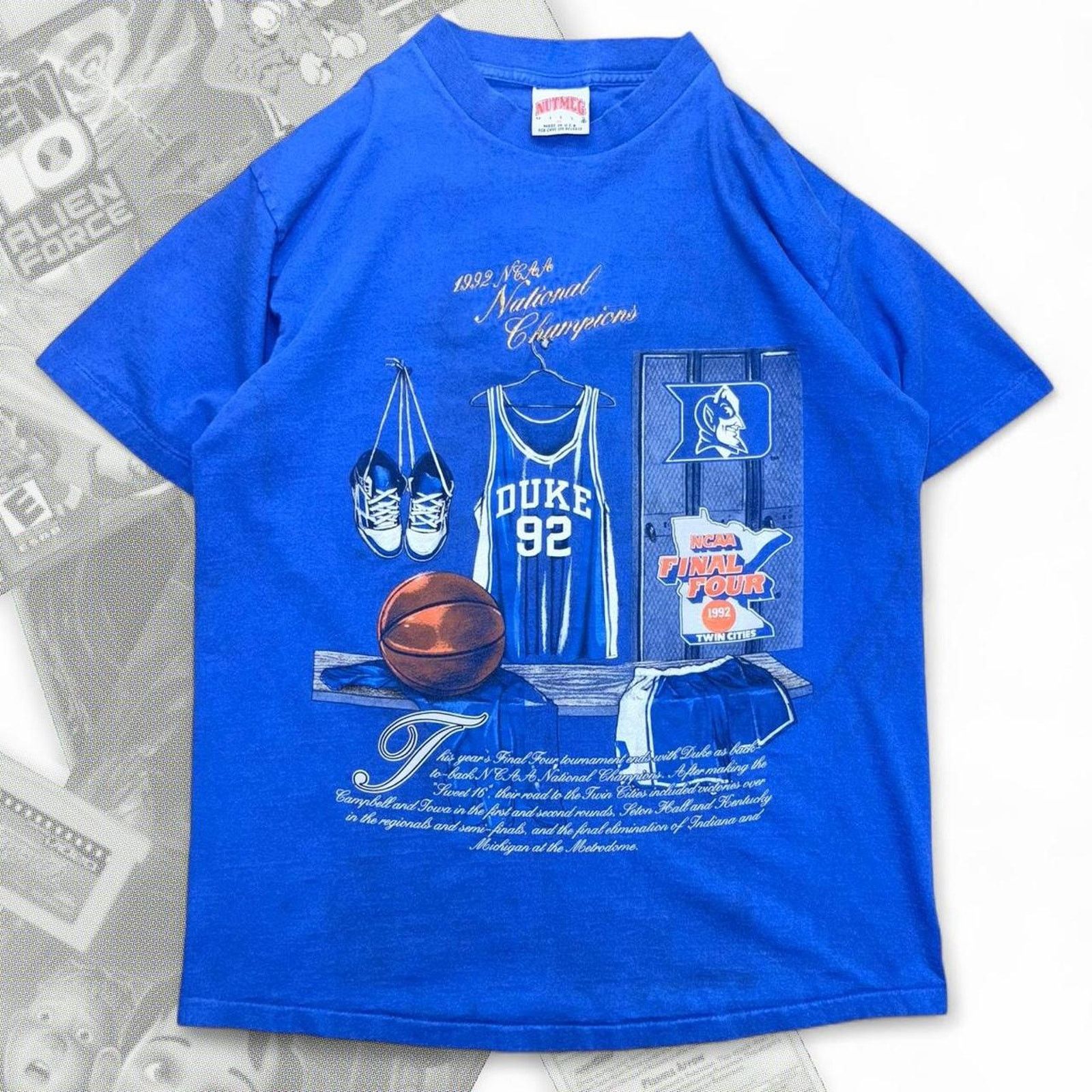 Blue 90’s Duke University 1992 NCAA National Champions Tee
