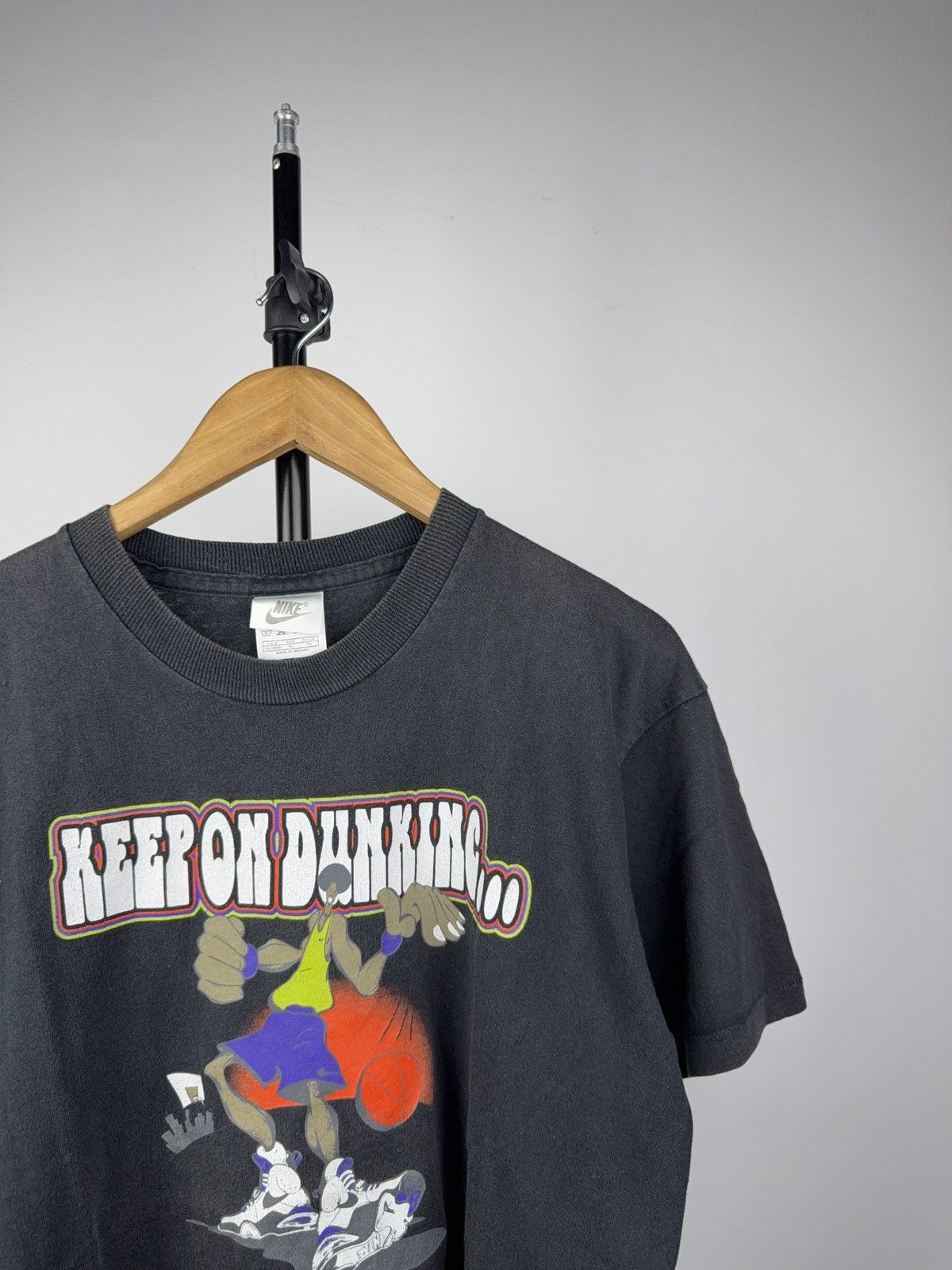 Nike 🏀RARE Vintage 90s Nike Double side “Keep On Dunking” T-Shirt Size US L / EU 52-54 / 3 - 2 Thumbnail