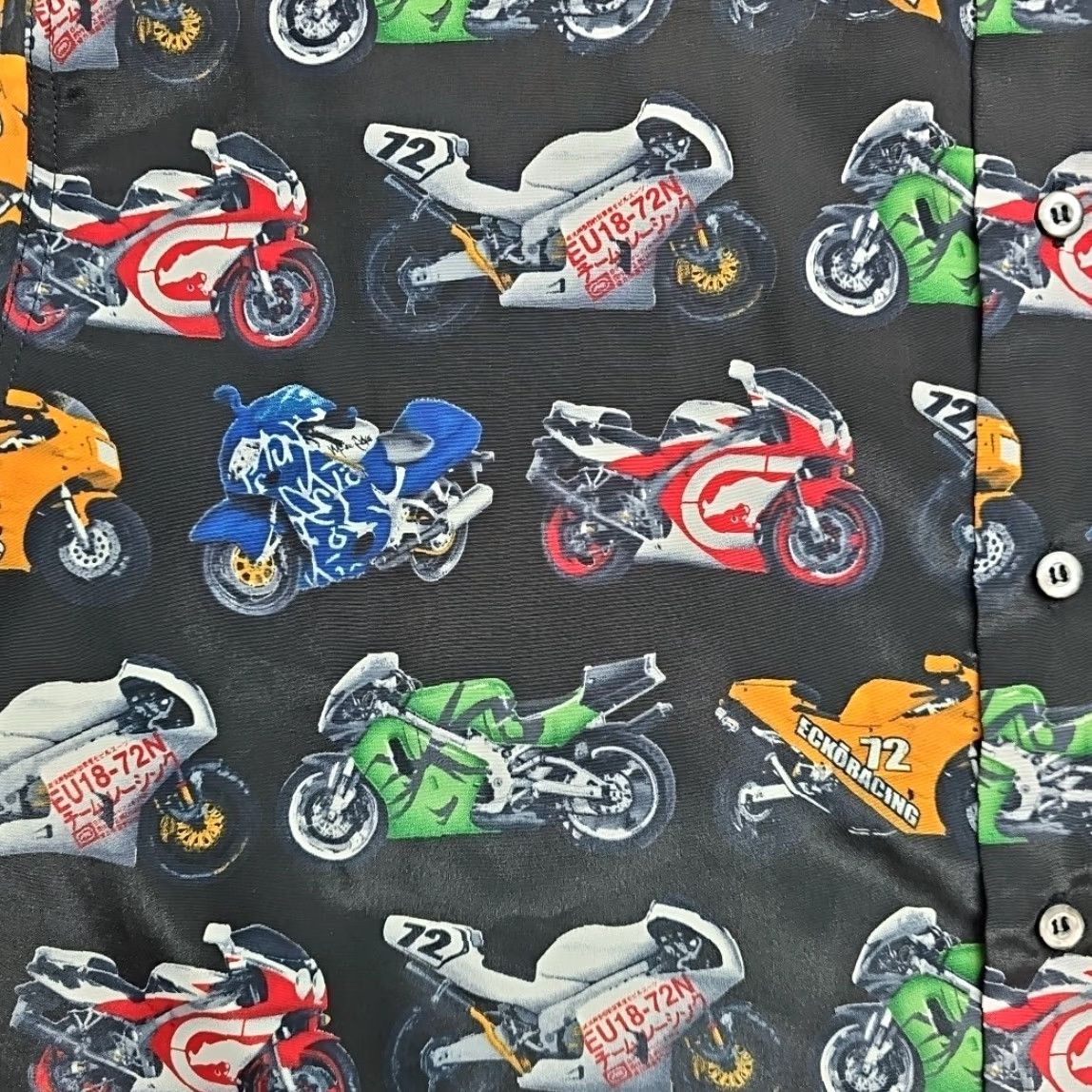 Ecko Unltd. VINTAGE Marc Ecko Racing Motorcycle All Over Print Button Shirt Men XL Black VTG Size US XL / EU 56 / 4 - 4 Thumbnail
