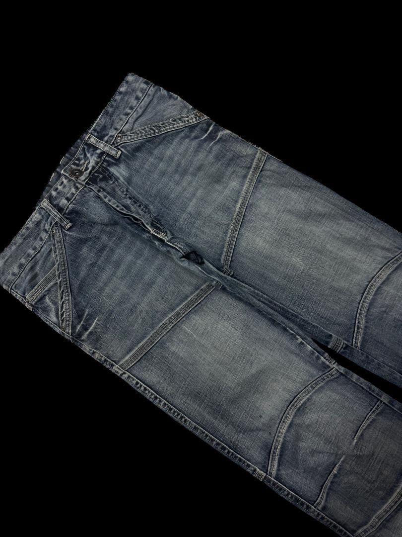 Tornado Mart Vintage 90s Style Japanese Denim Washed Distress Double knee Size US 31 - 6 Thumbnail