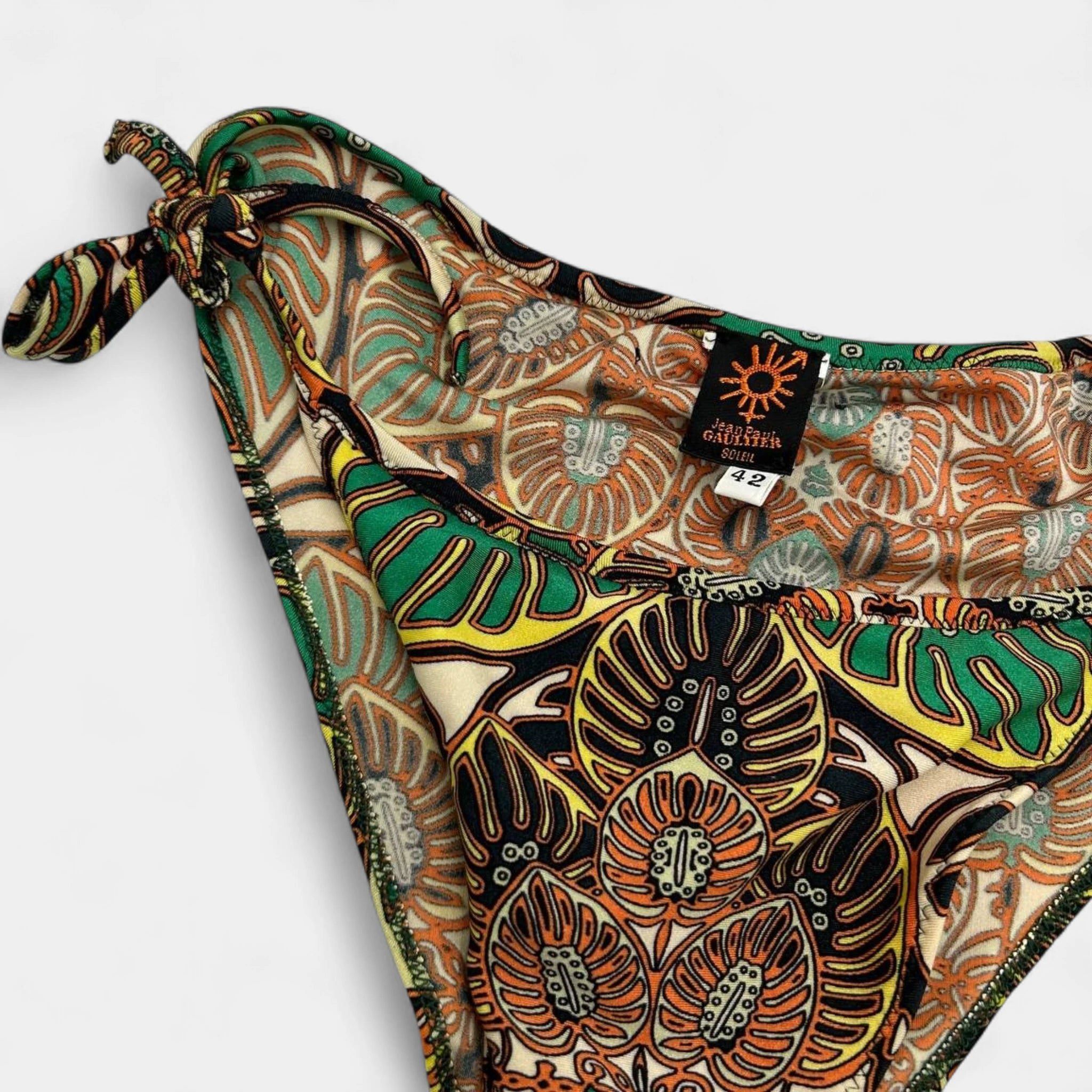 Jean Paul Gaultier Jean Paul Gaultier Soleil "Tribal Batik" Print Bikini Set Size ONE SIZE - 5 Thumbnail