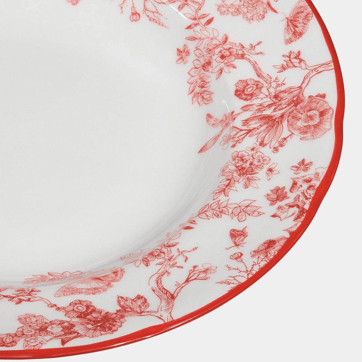 Dior o1bcso1str0225 Size:OS/ Soup Plate in Red Toile Size ONE SIZE - 1 Thumbnail